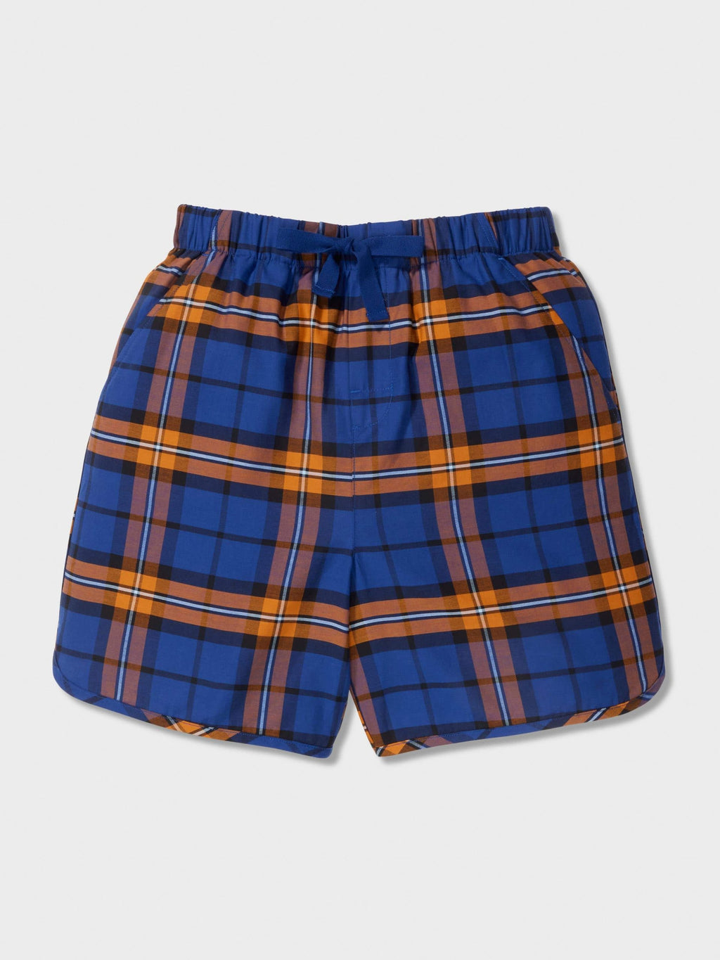 Boys Navy Check Shortie Pj Set navy