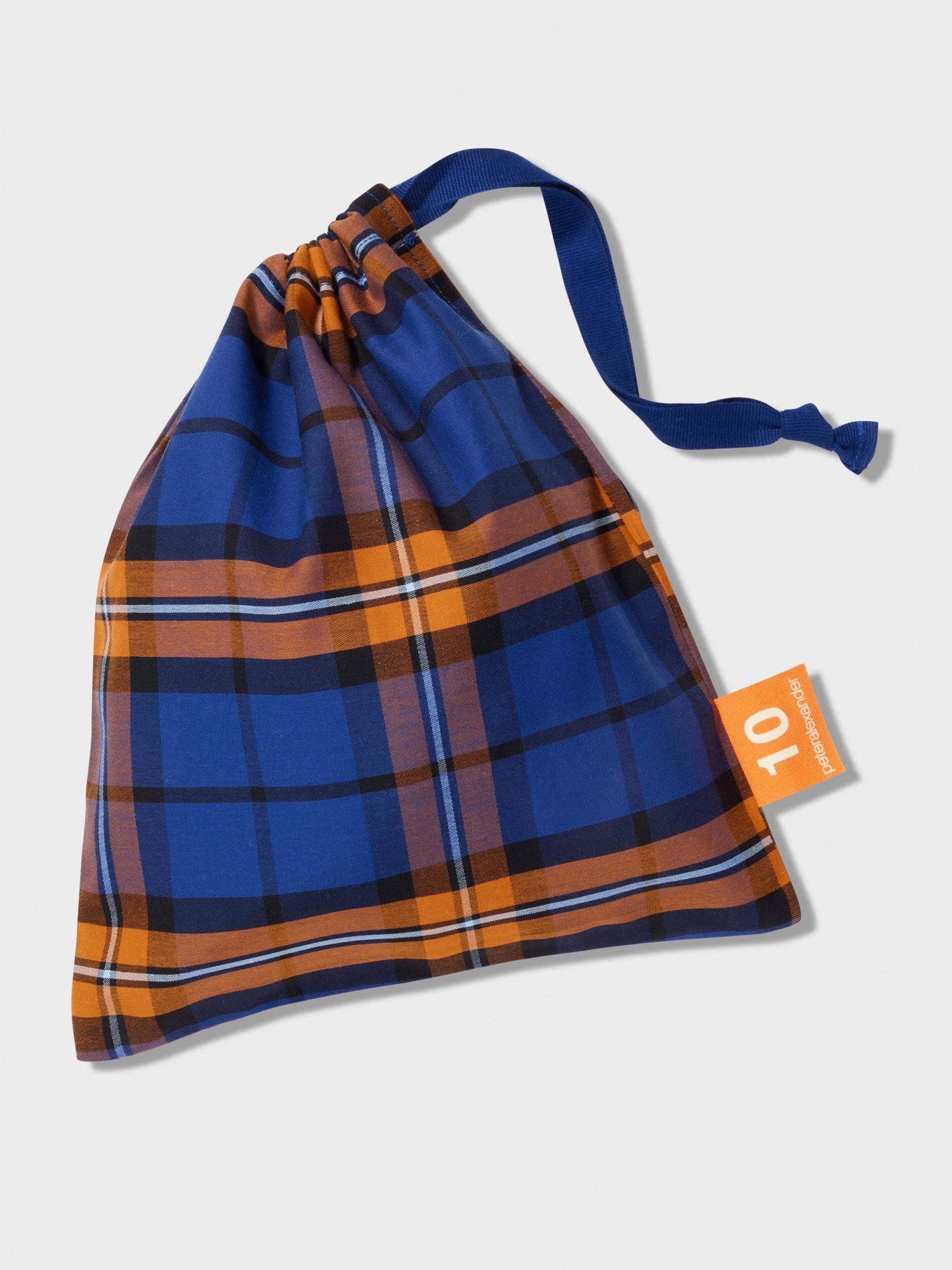 Boys Navy Check Shortie Pj Set navy