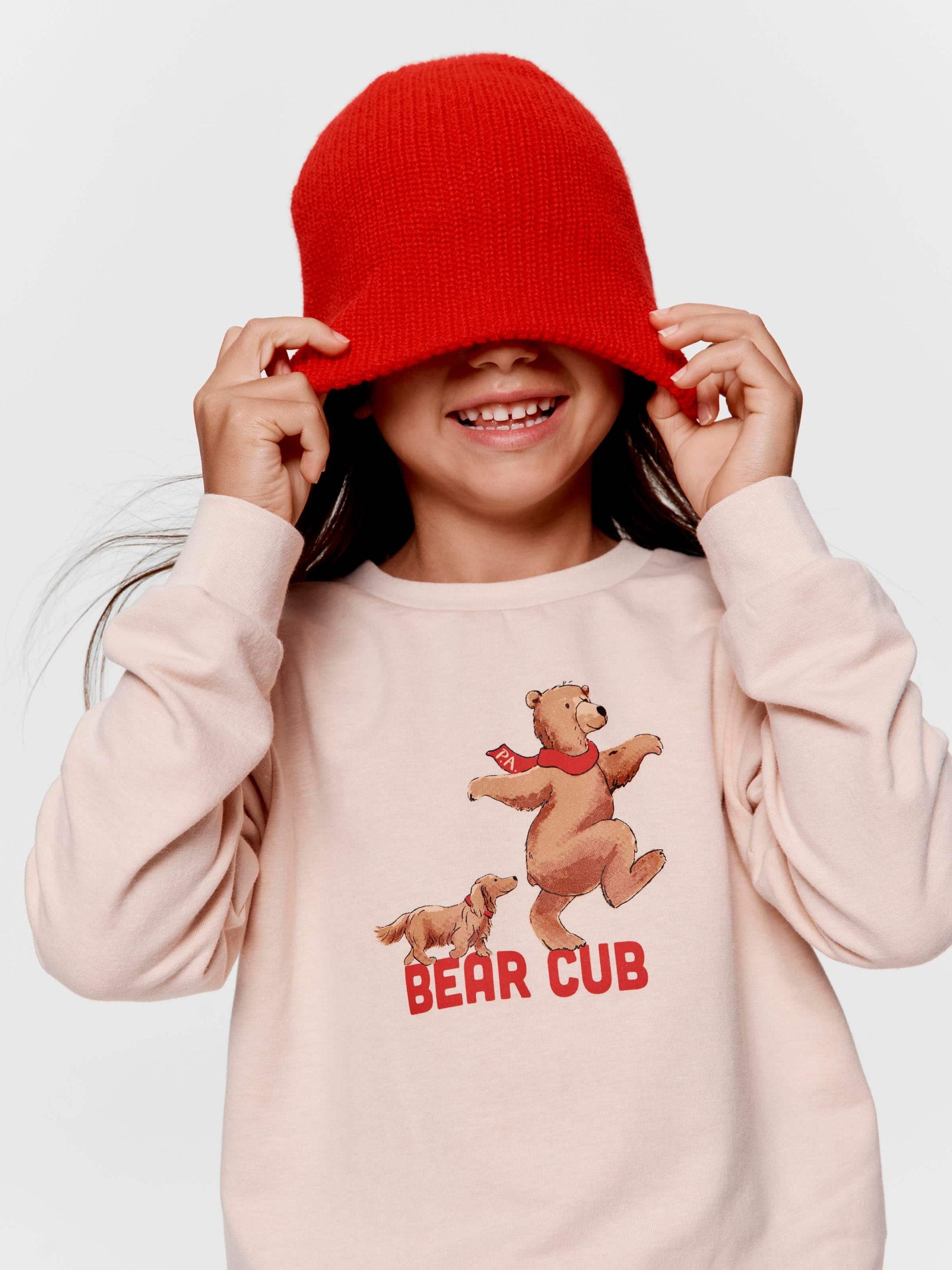 Jnr Kids Bear Cub Long Pj Set multi