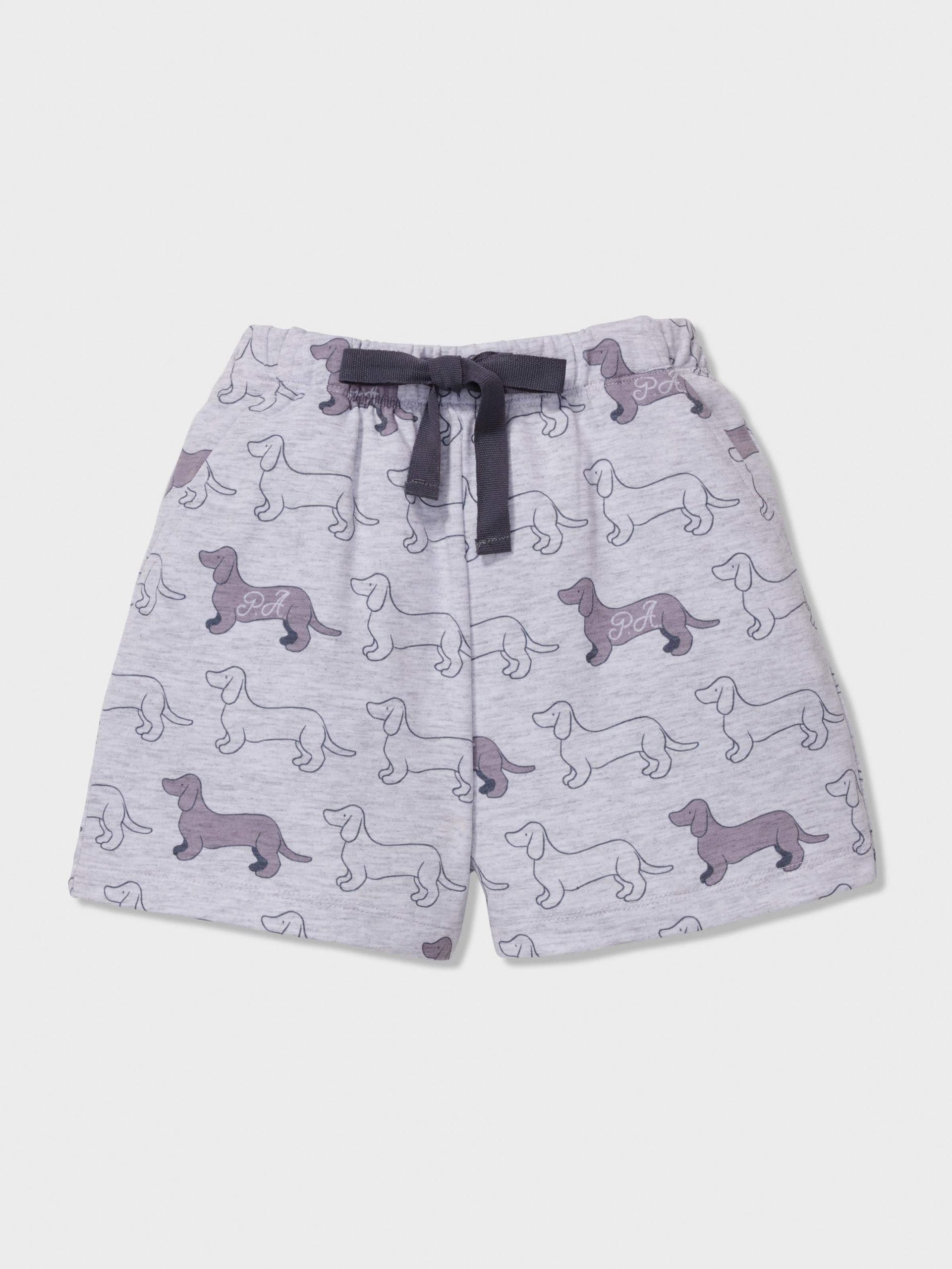 Jnr Boys Penny Print Short Pj Set greymarle