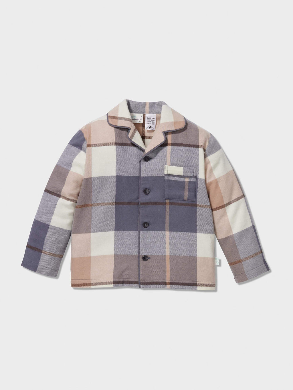 Boys Charcoal Check Classic Long Pj Set multi