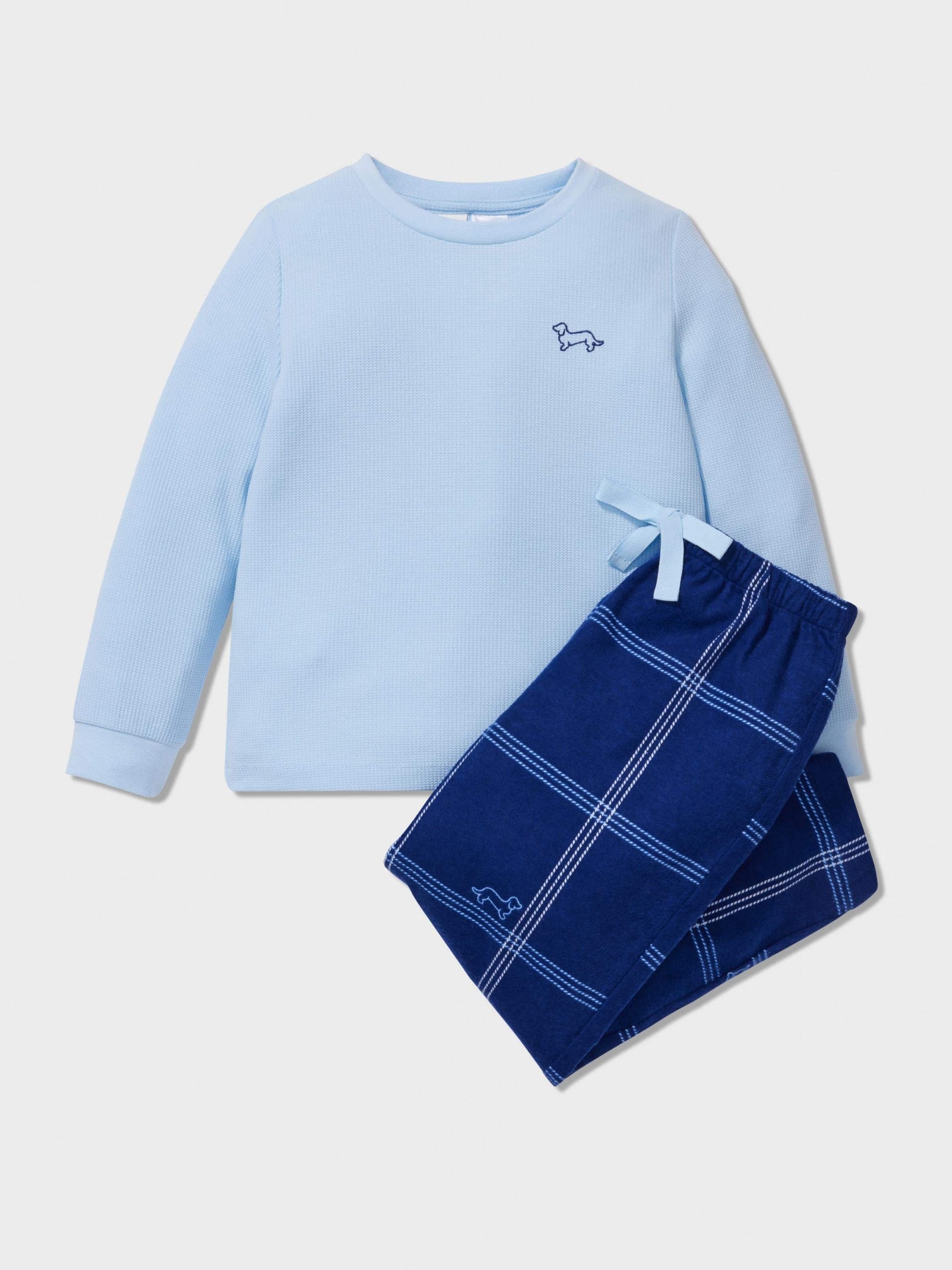 Boys Windowpane Check Long Pj Set multi