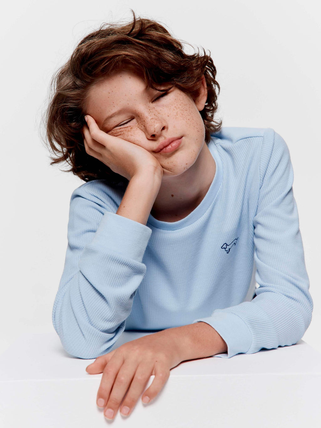 Boys Windowpane Check Long Pj Set multi