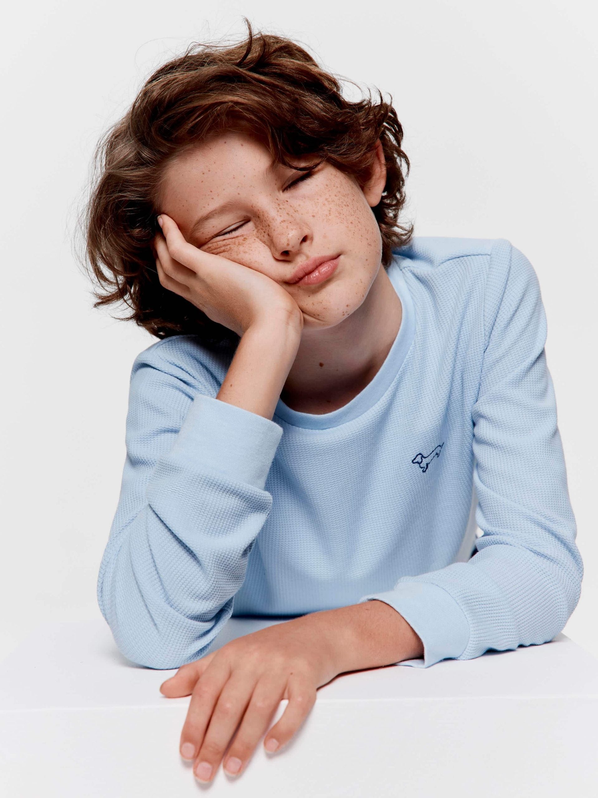 Boys Windowpane Check Long Pj Set multi