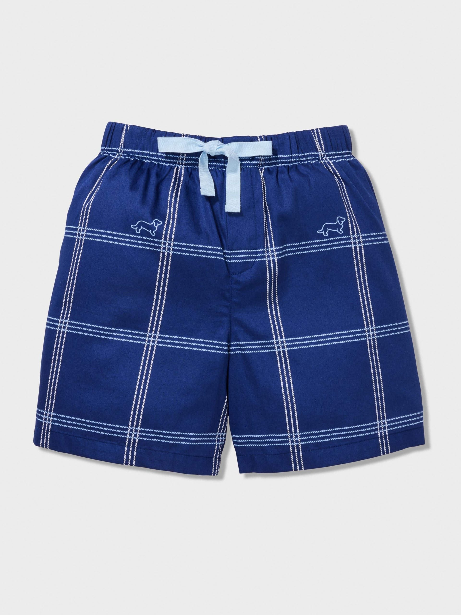 Boys Windowpane Check Short Pj Set multi