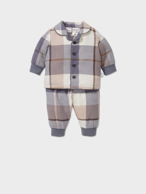 Baby Charcoal Check Long Classic Pj Set multi