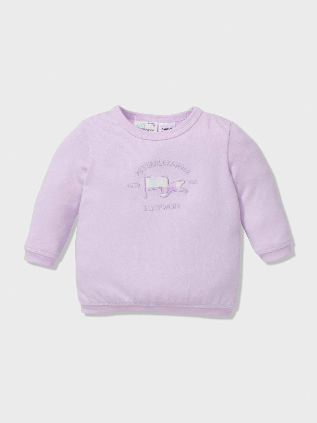 Baby Pastel Check Long Pj Set lilac