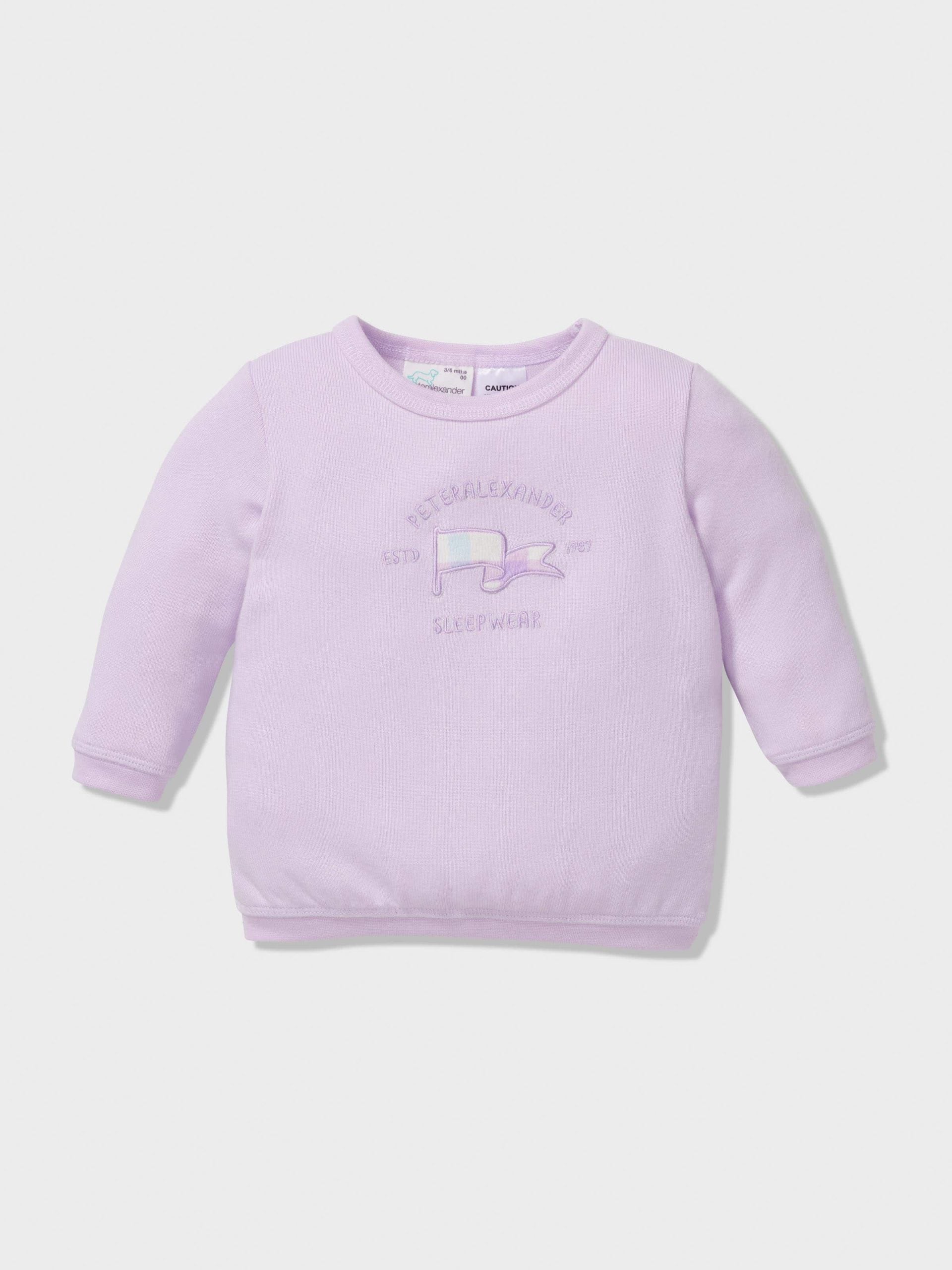 Baby Pastel Check Long Pj Set lilac