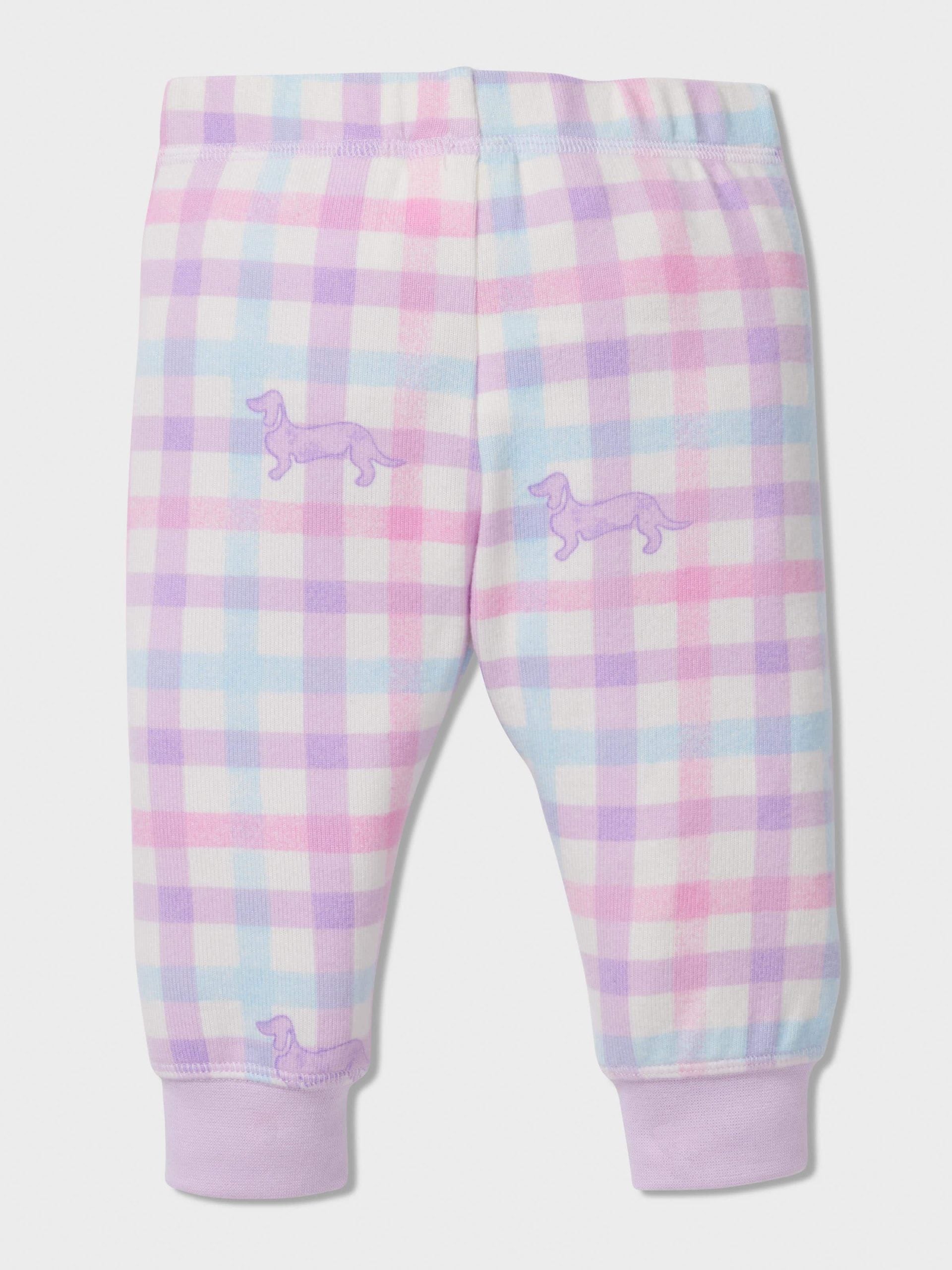 Baby Pastel Check Long Pj Set lilac