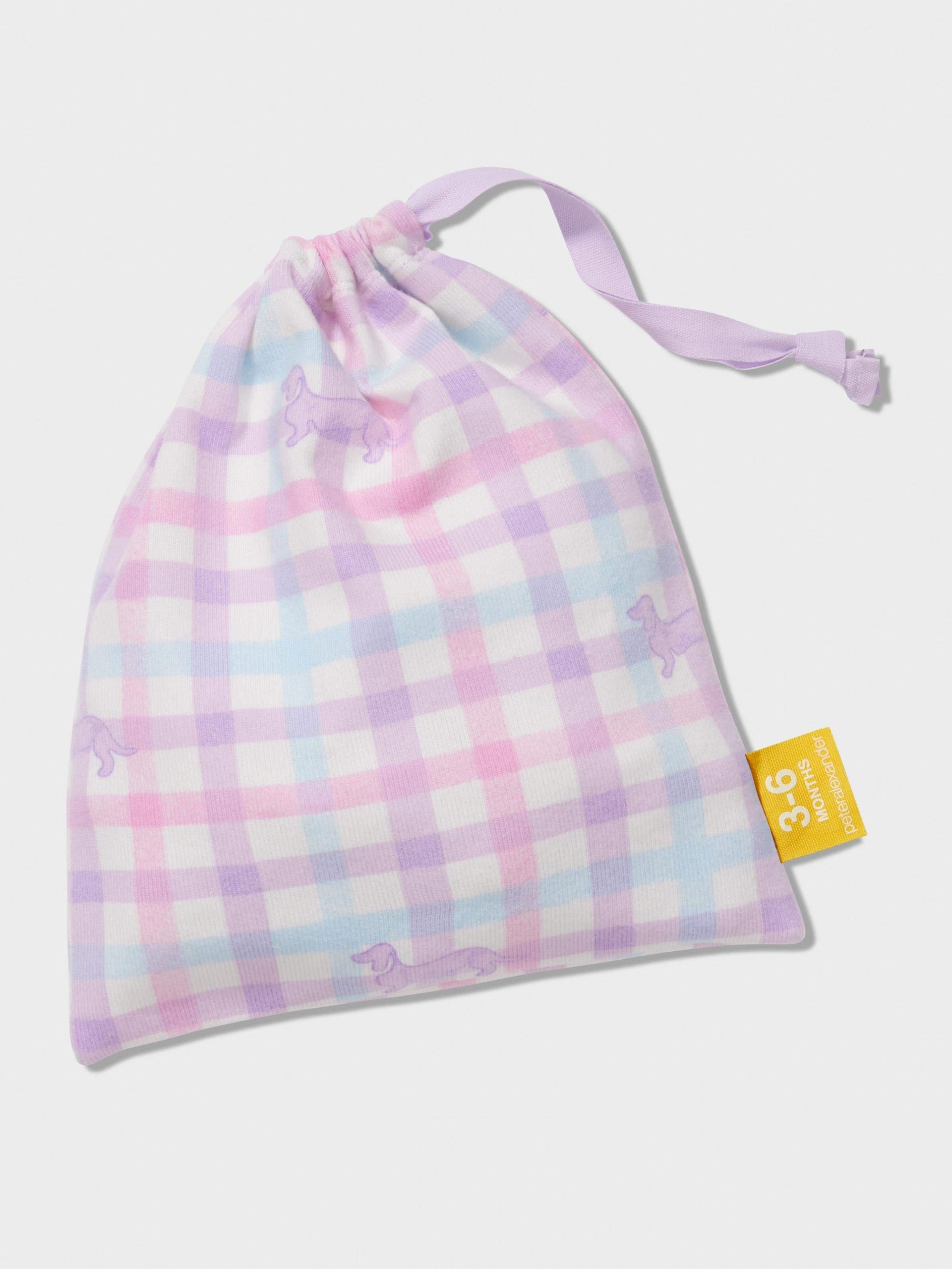 Baby Pastel Check Long Pj Set lilac