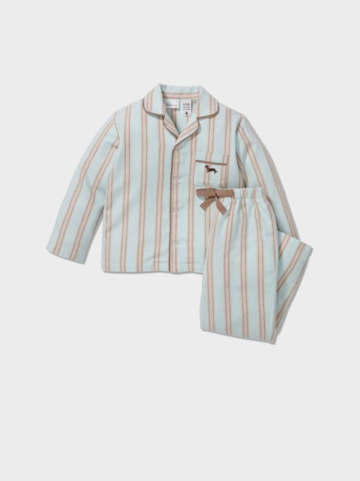 Jnr Boys Mint Choc Long Classic Pj Set multi