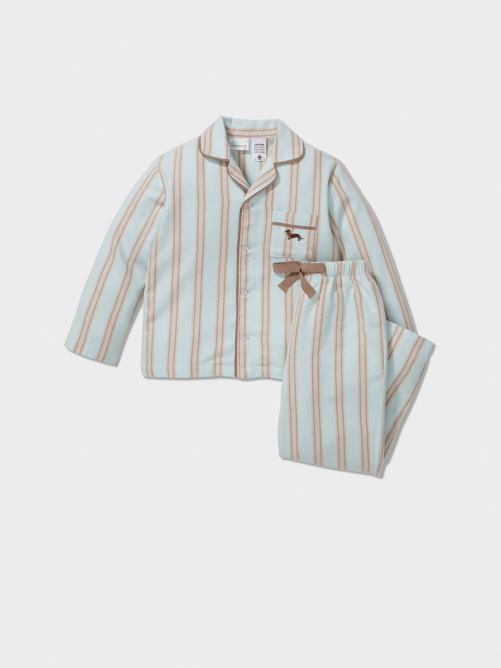 Jnr Boys Mint Choc Long Classic Pj Set multi