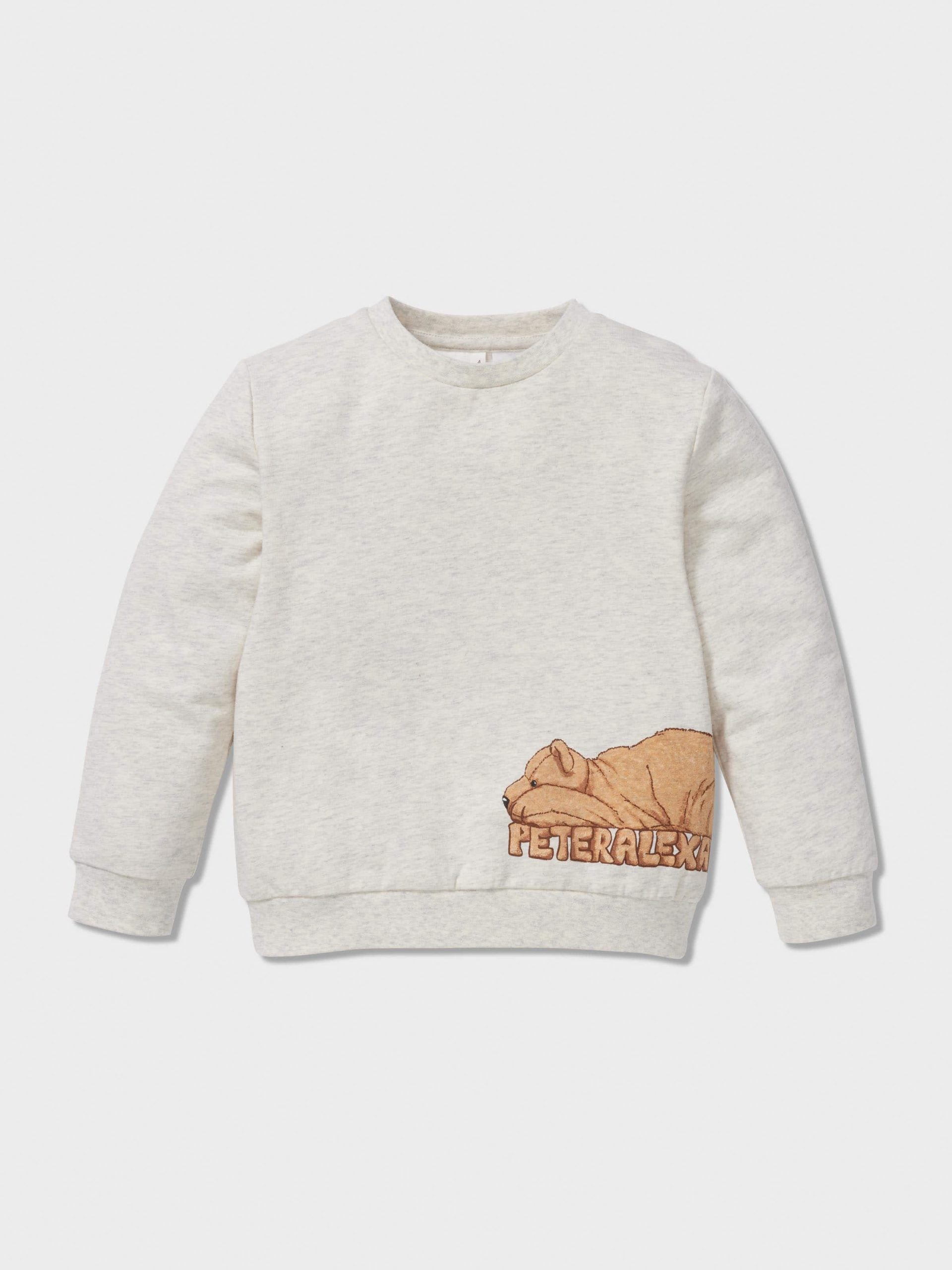 Jnr Kids Sleepy Bear Long Pj Set oatmeal