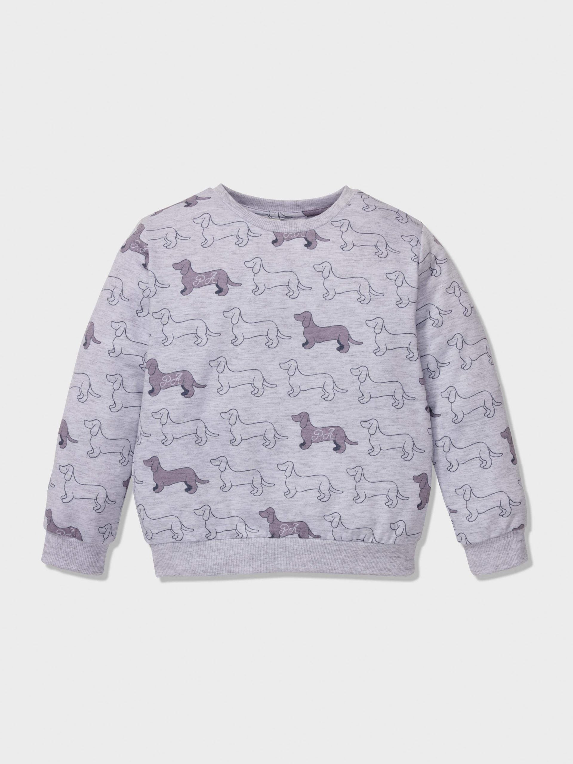 Boys Penny Print Long Track Pj Set greymarle