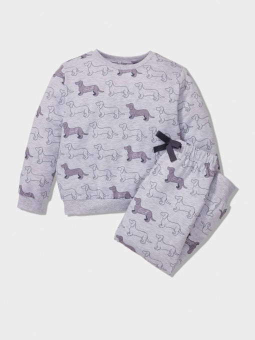 Boys Penny Print Long Track Pj Set greymarle