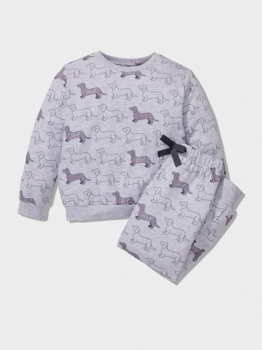 Boys Penny Print Long Track Pj Set greymarle