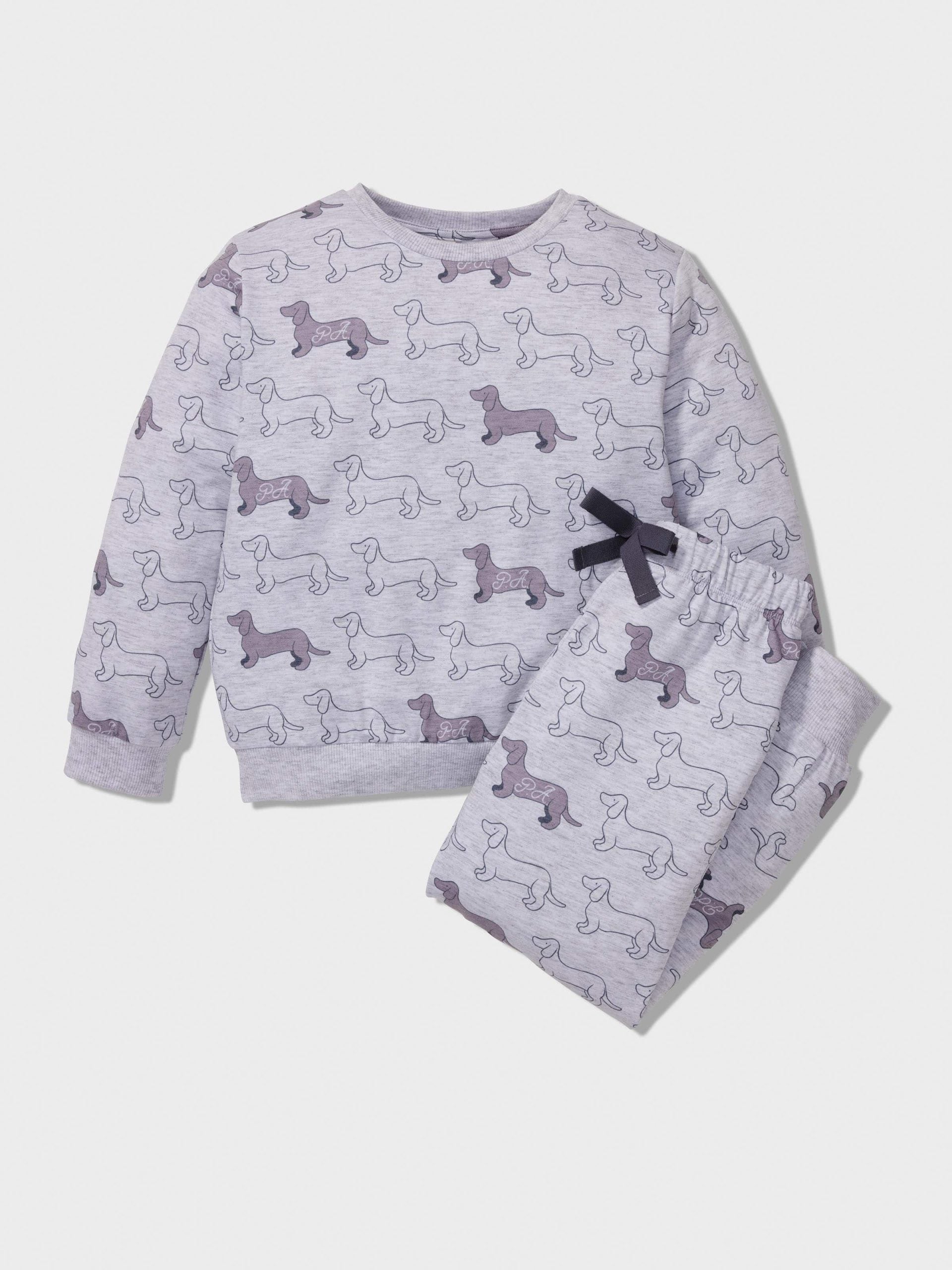Boys Penny Print Long Track Pj Set greymarle