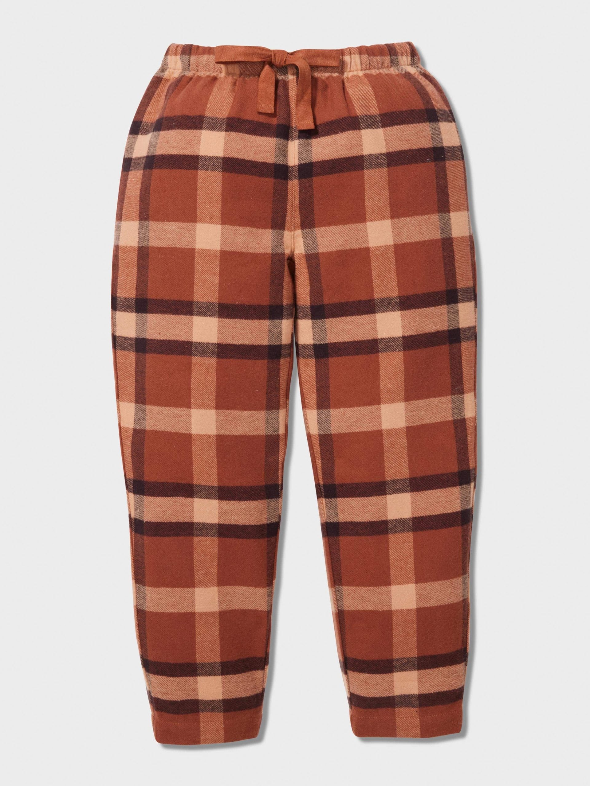 Boys Brown Check Long Classic Pj Set multi