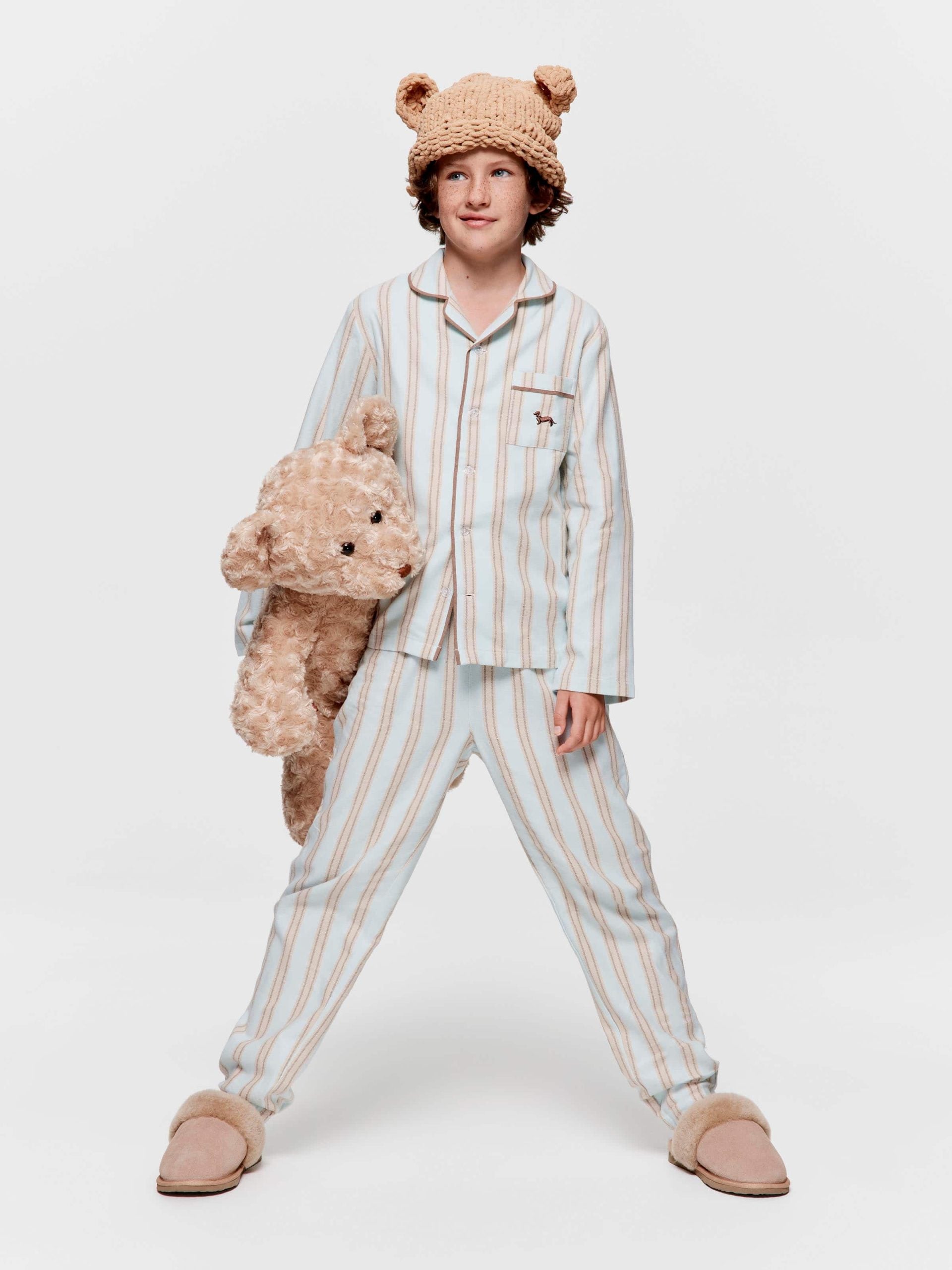 Boys Mint Choc Long Classic Pj Set multi