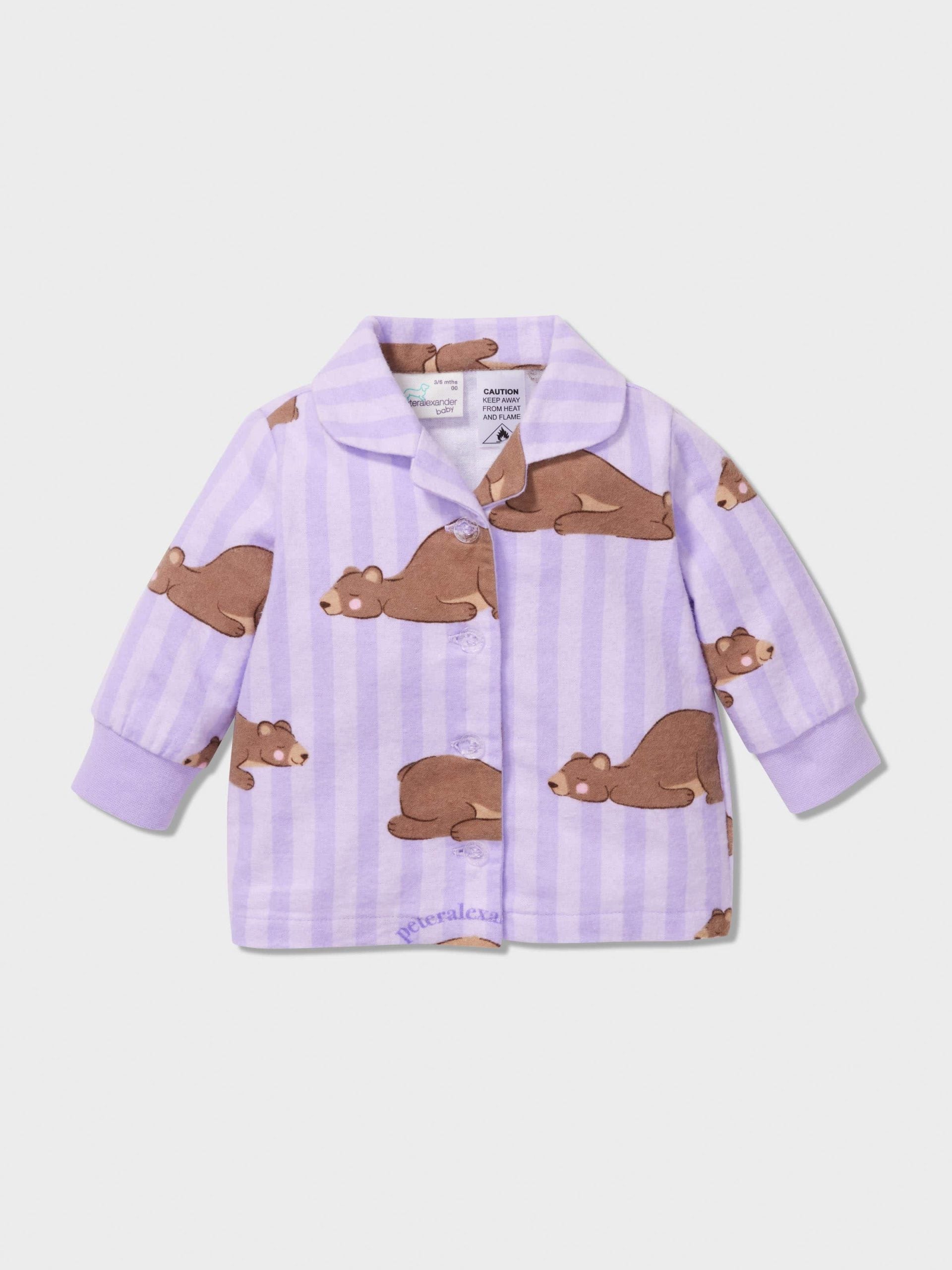Baby Lilac Bear Classic Pj Set lilac