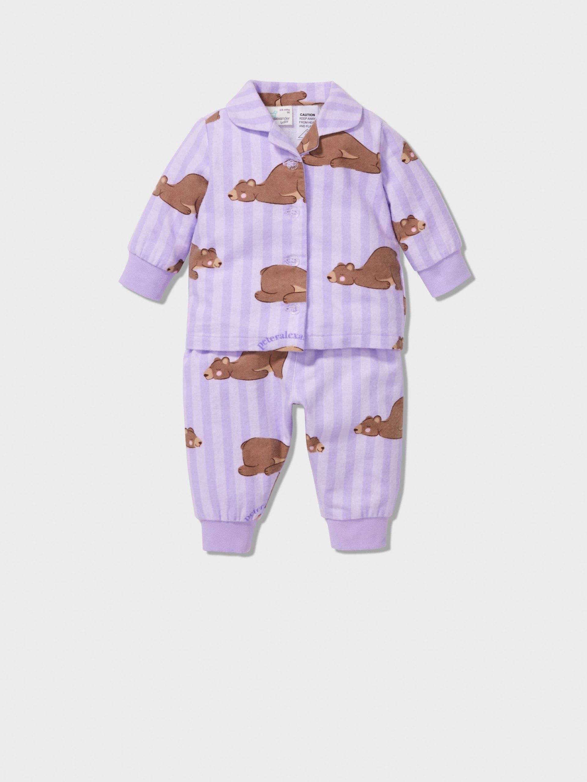 Baby Lilac Bear Classic Pj Set lilac