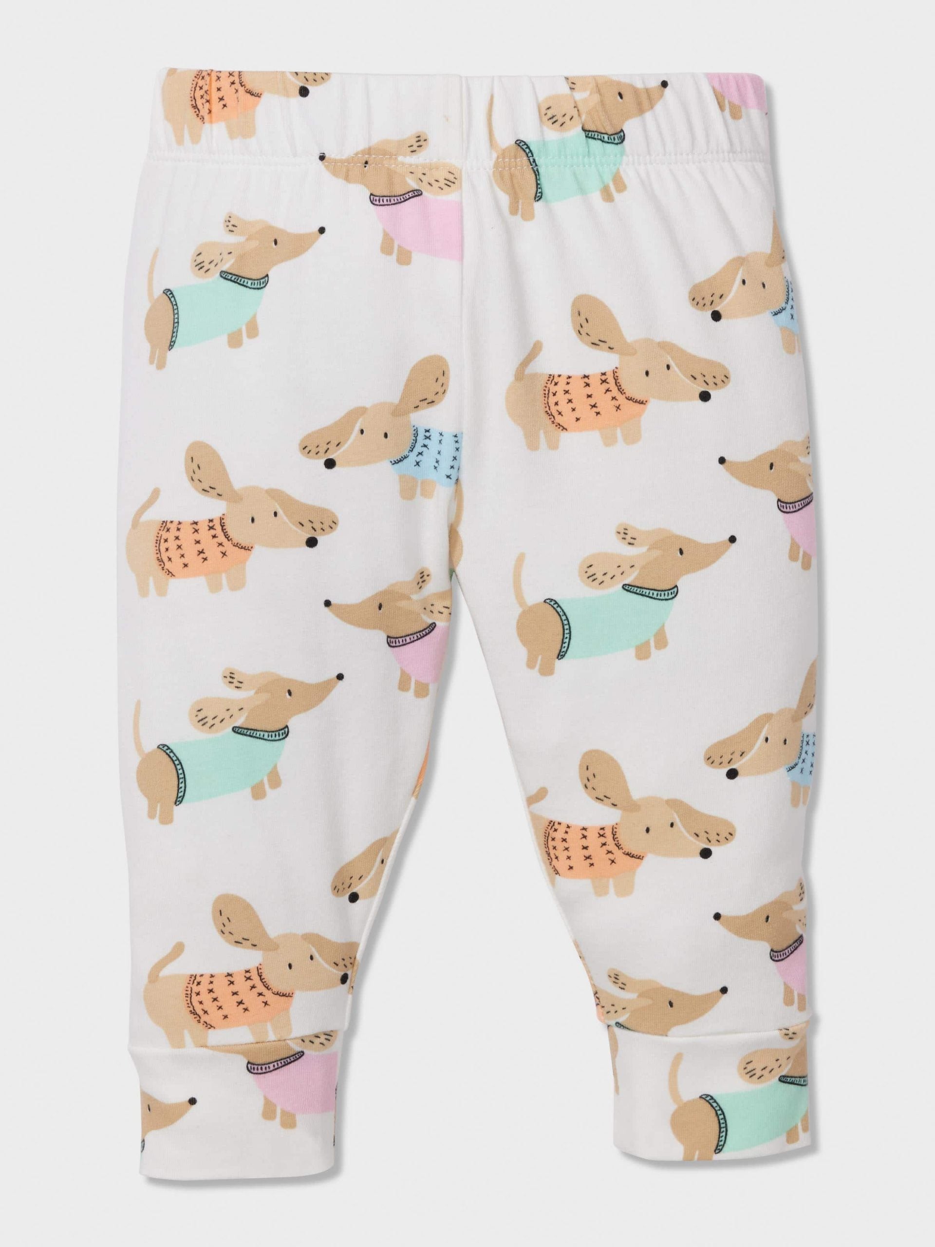 Baby Dachshund Print Long Pj Set Multi