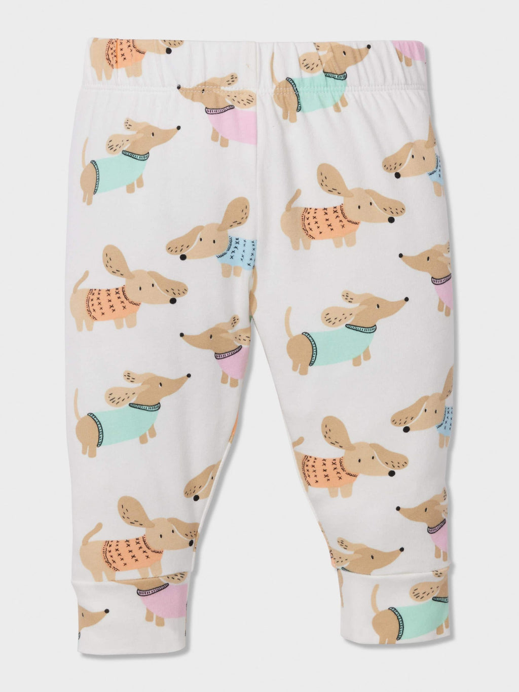 Baby Dachshund Print Long Pj Set multi