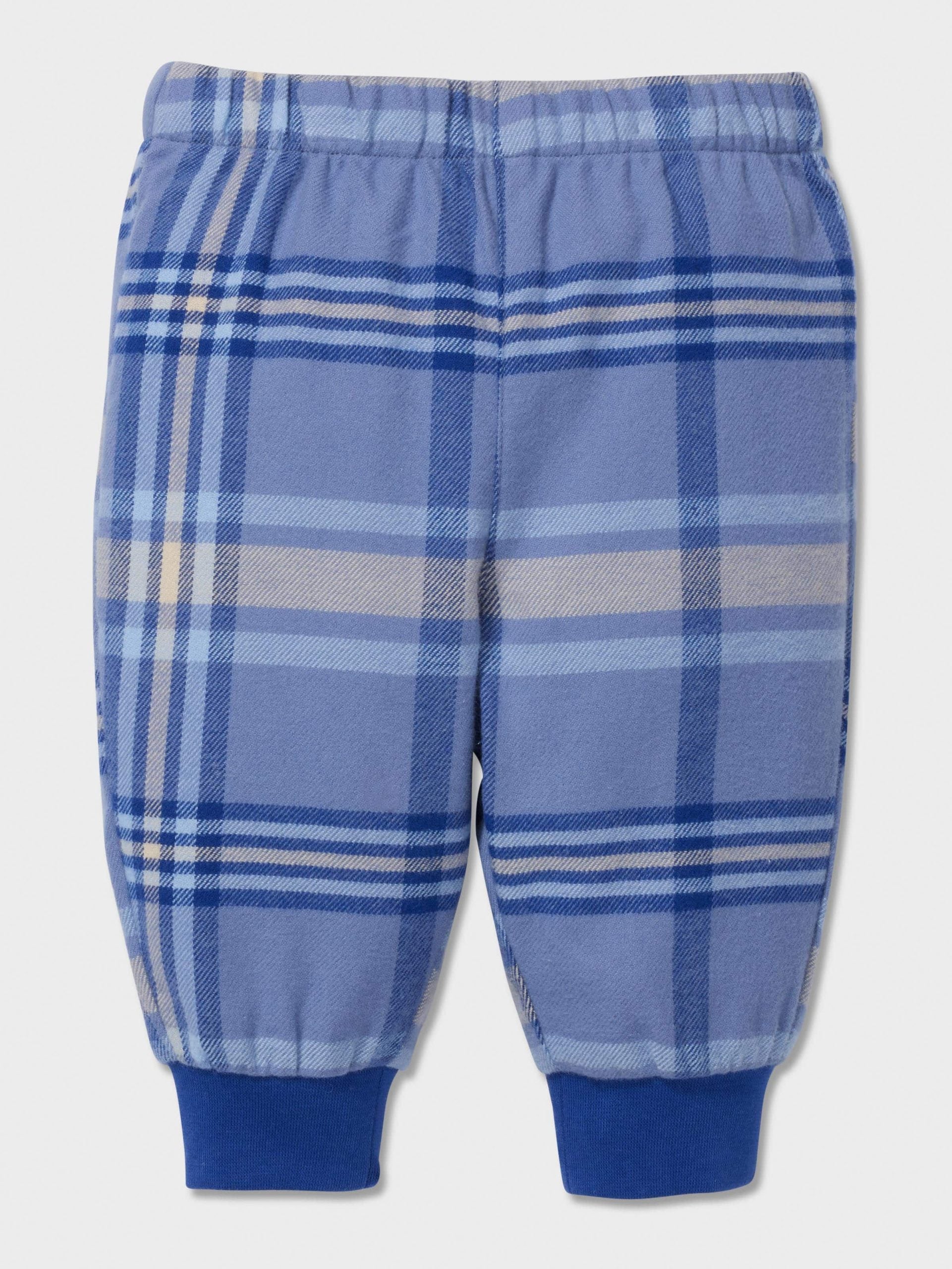 Baby Blue Check Long Pj Set multi