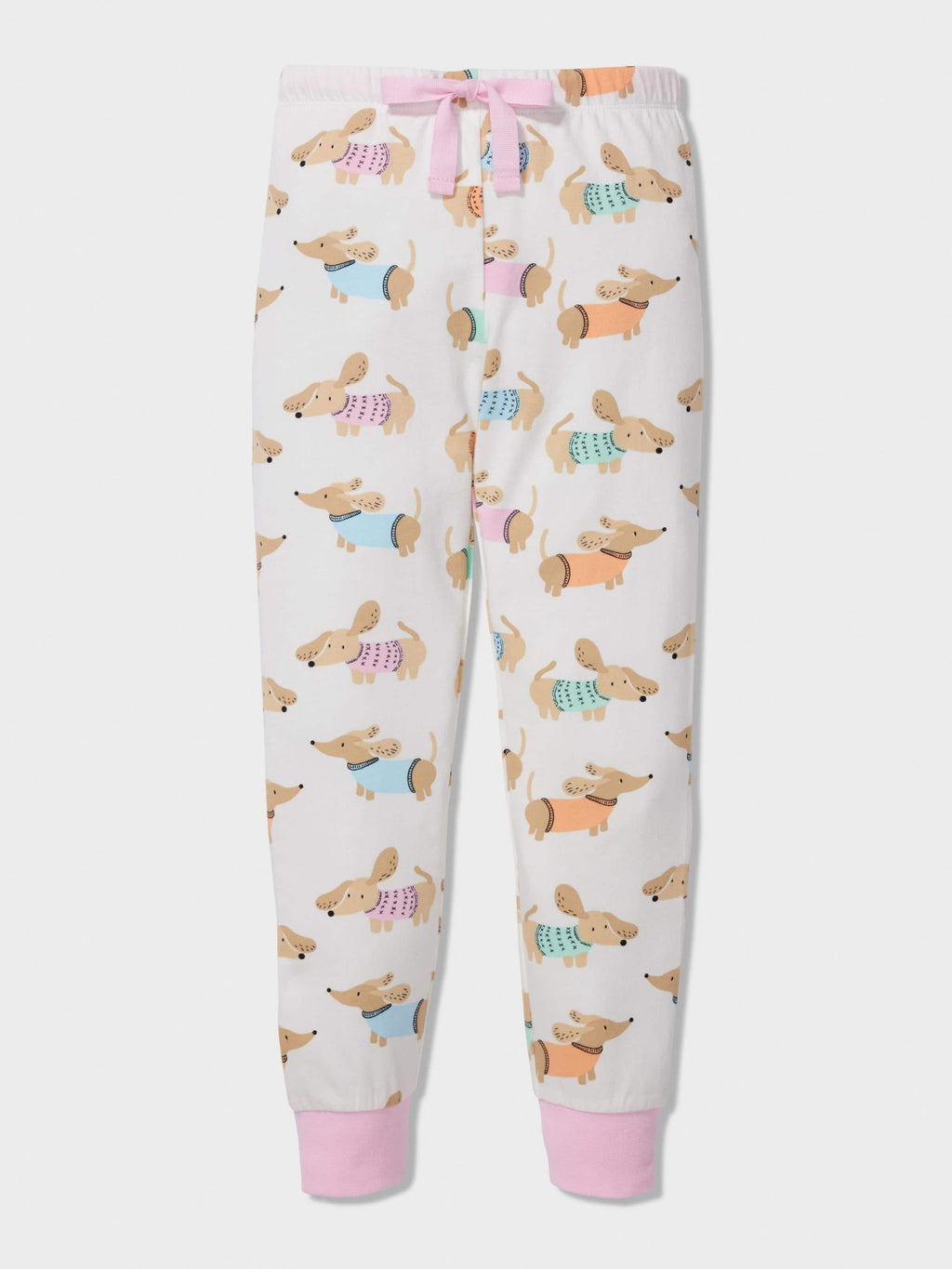 Jnr Girls Dachshund Long Pj Set Multi