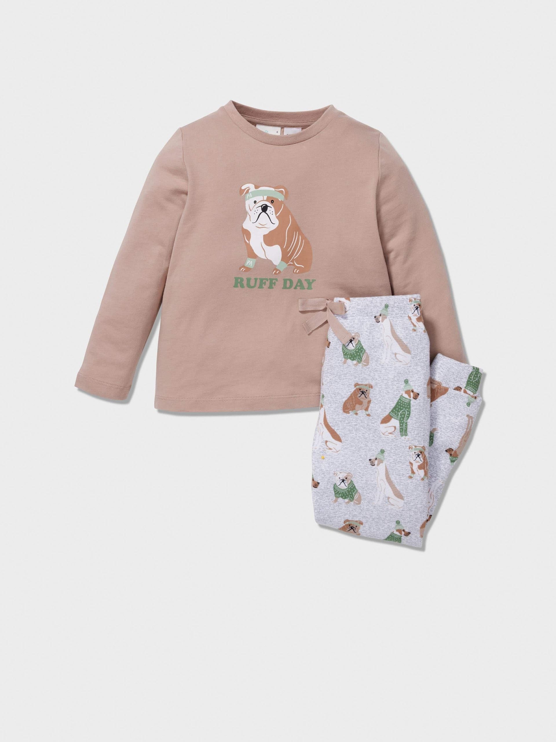 Jnr Boys Ruff Day Long Pj Set Multi