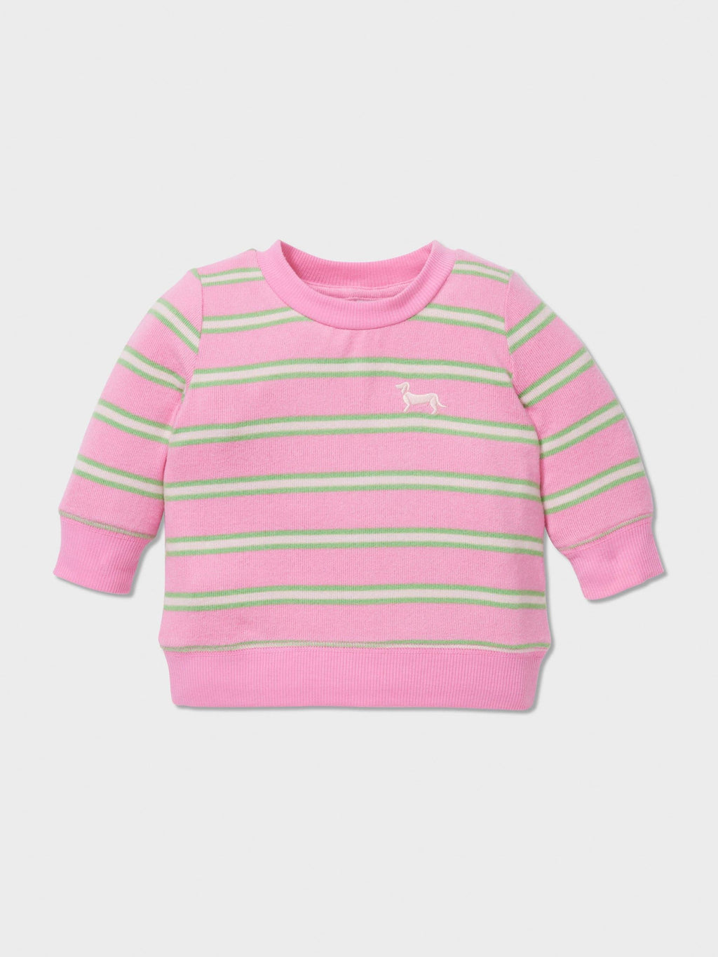 Baby Plush Stripe Long Pj Set multi