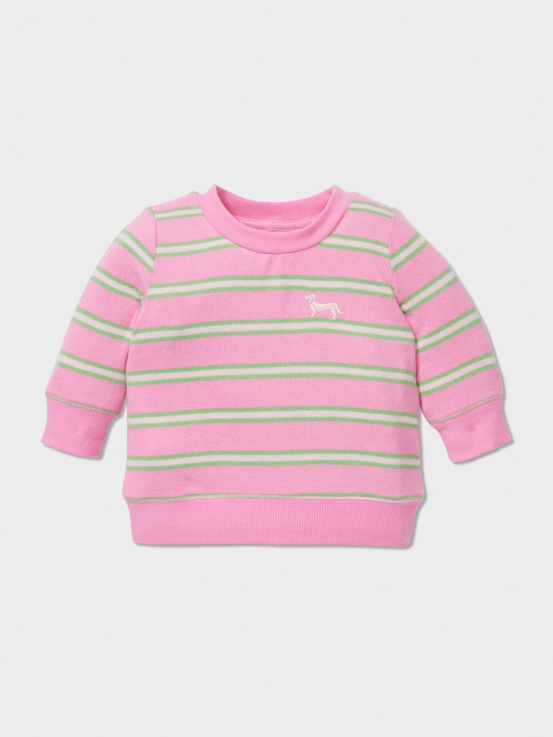 Baby Plush Stripe Long Pj Set multi