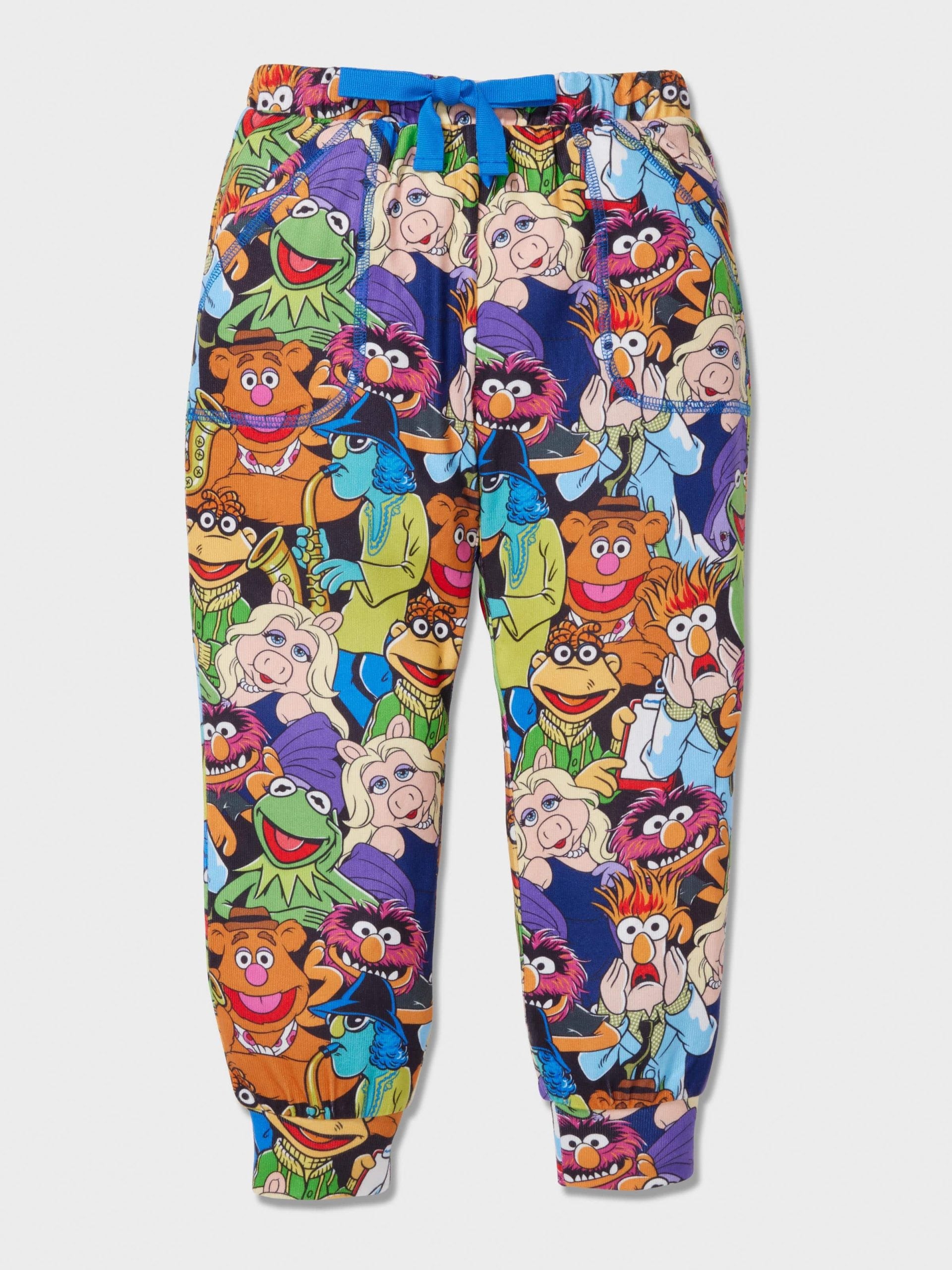 Kids Muppet Print Long Plush Pj Set multi