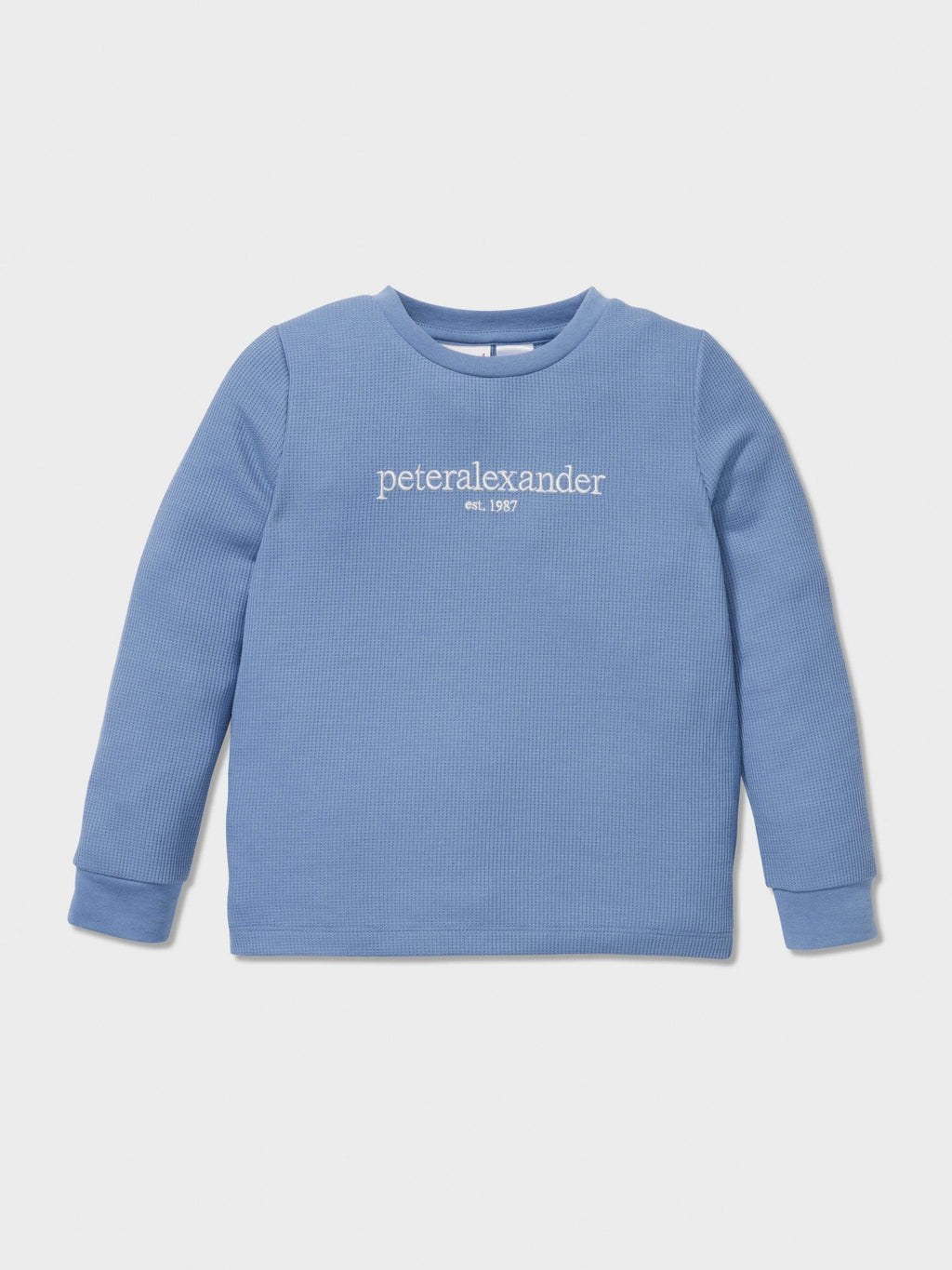 Jnr Boys Heritage Waffle Long Pj Set blue