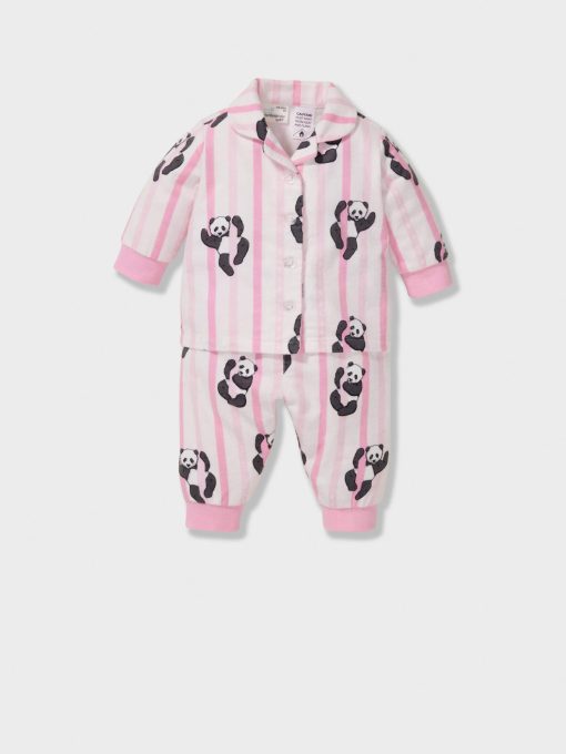 Baby Pink Panda Classic Pj Set multi