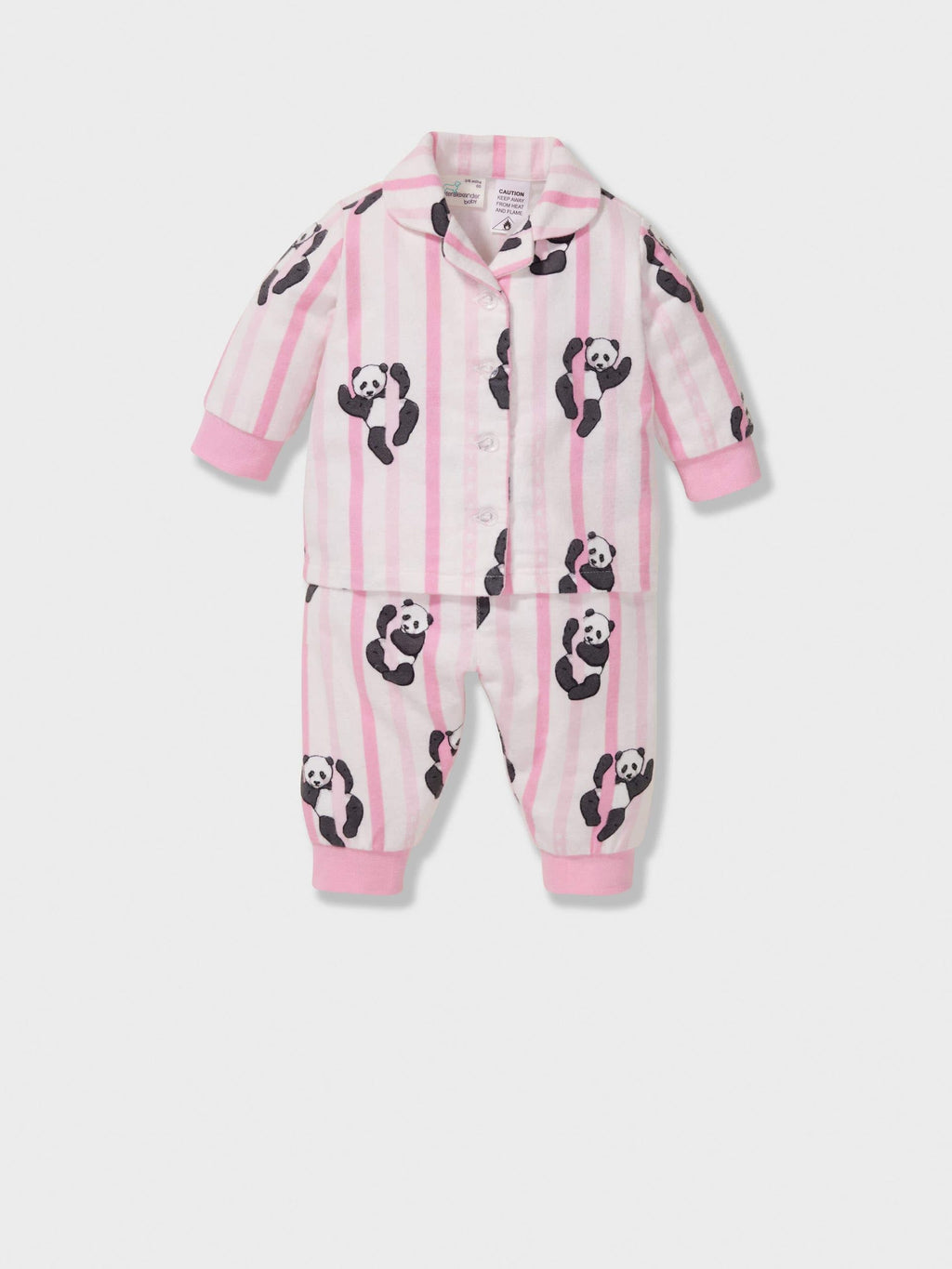 Baby Pink Panda Classic Pj Set multi