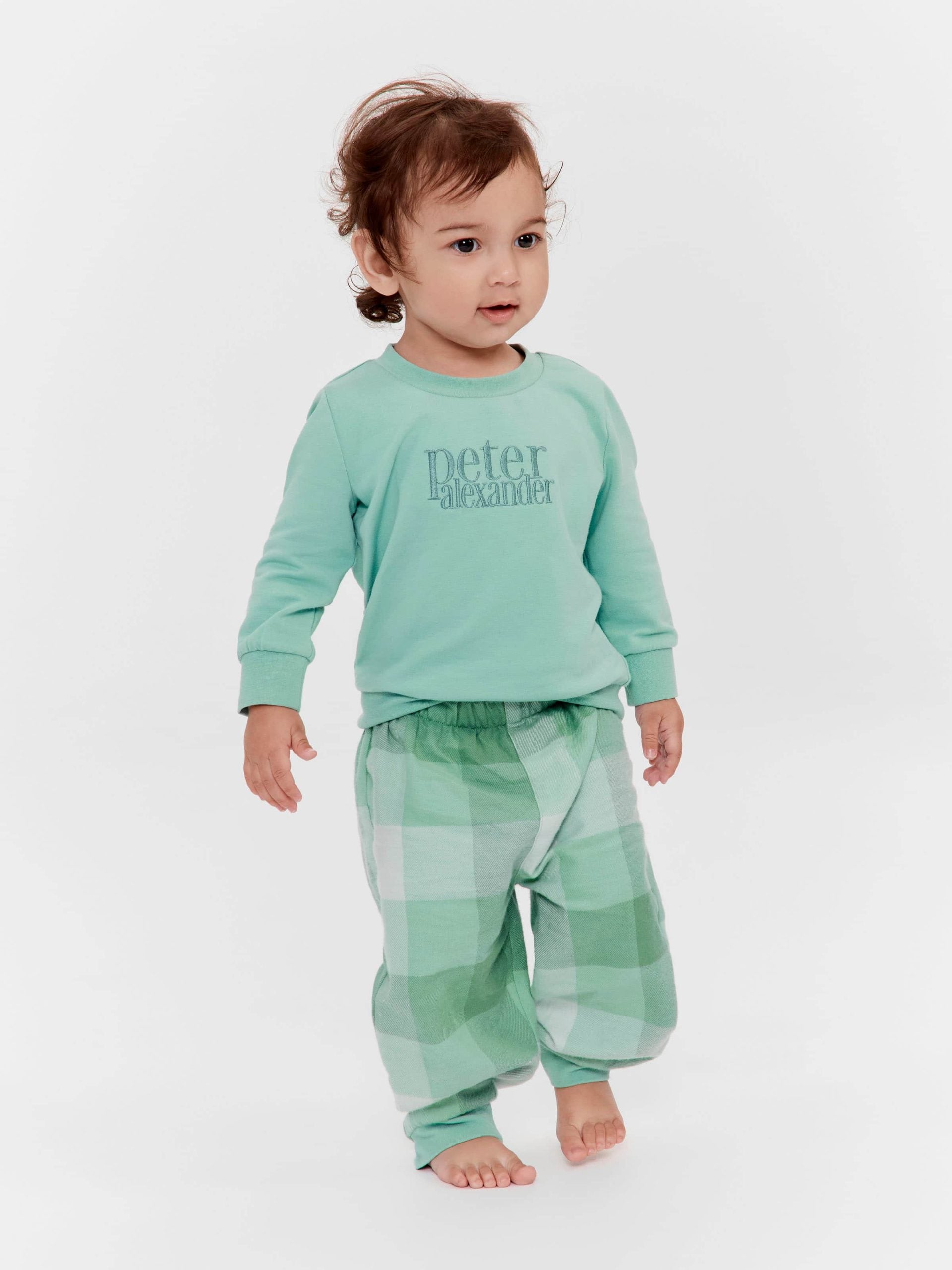 Baby Boy Green Check Pj Set green