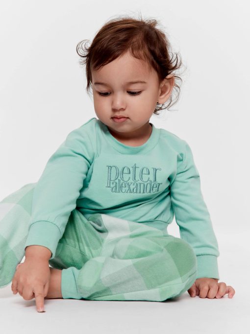 Baby Boy Green Check Pj Set green
