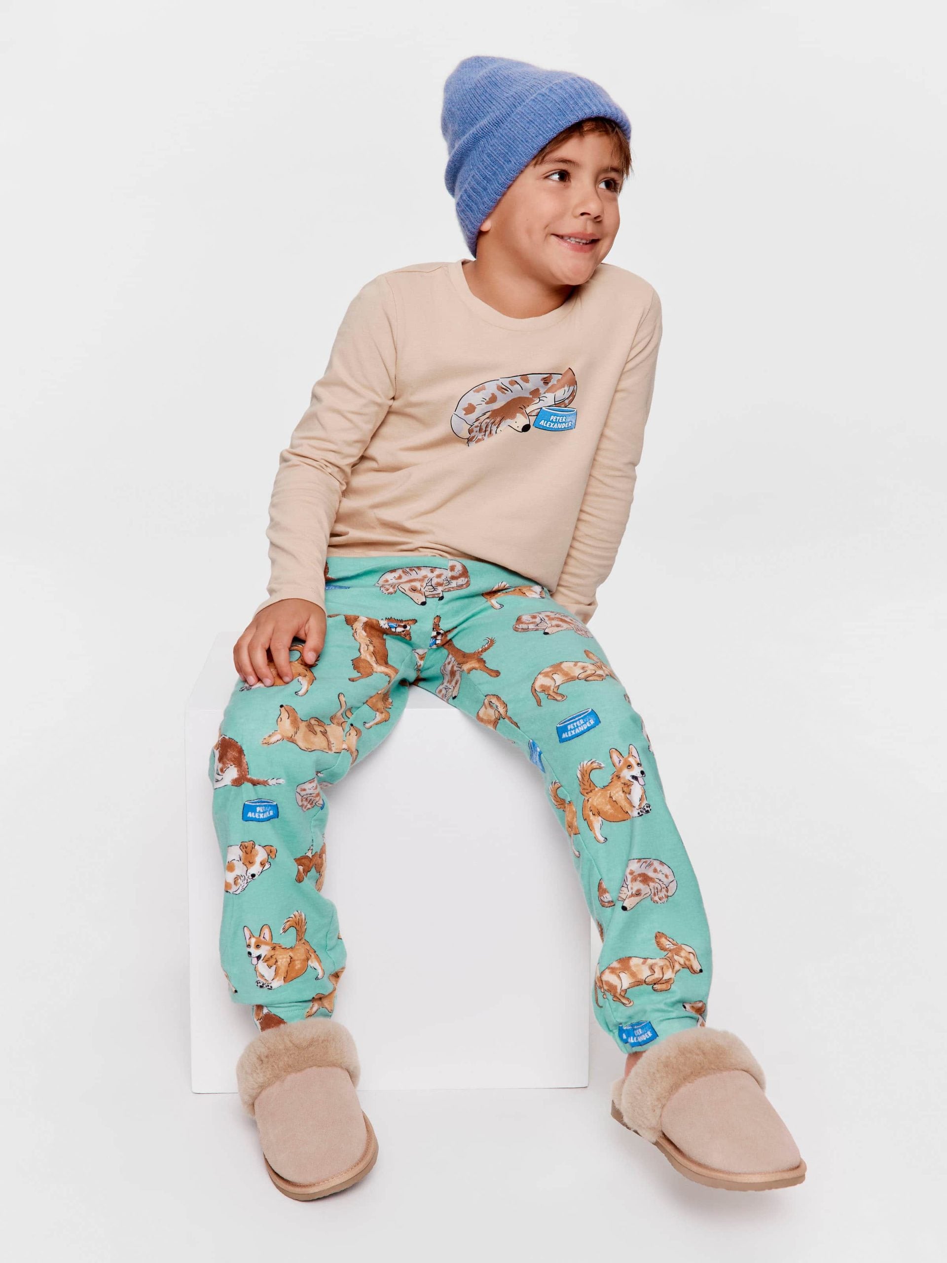 Jnr Boys Hungry Puppy Pj Set multi