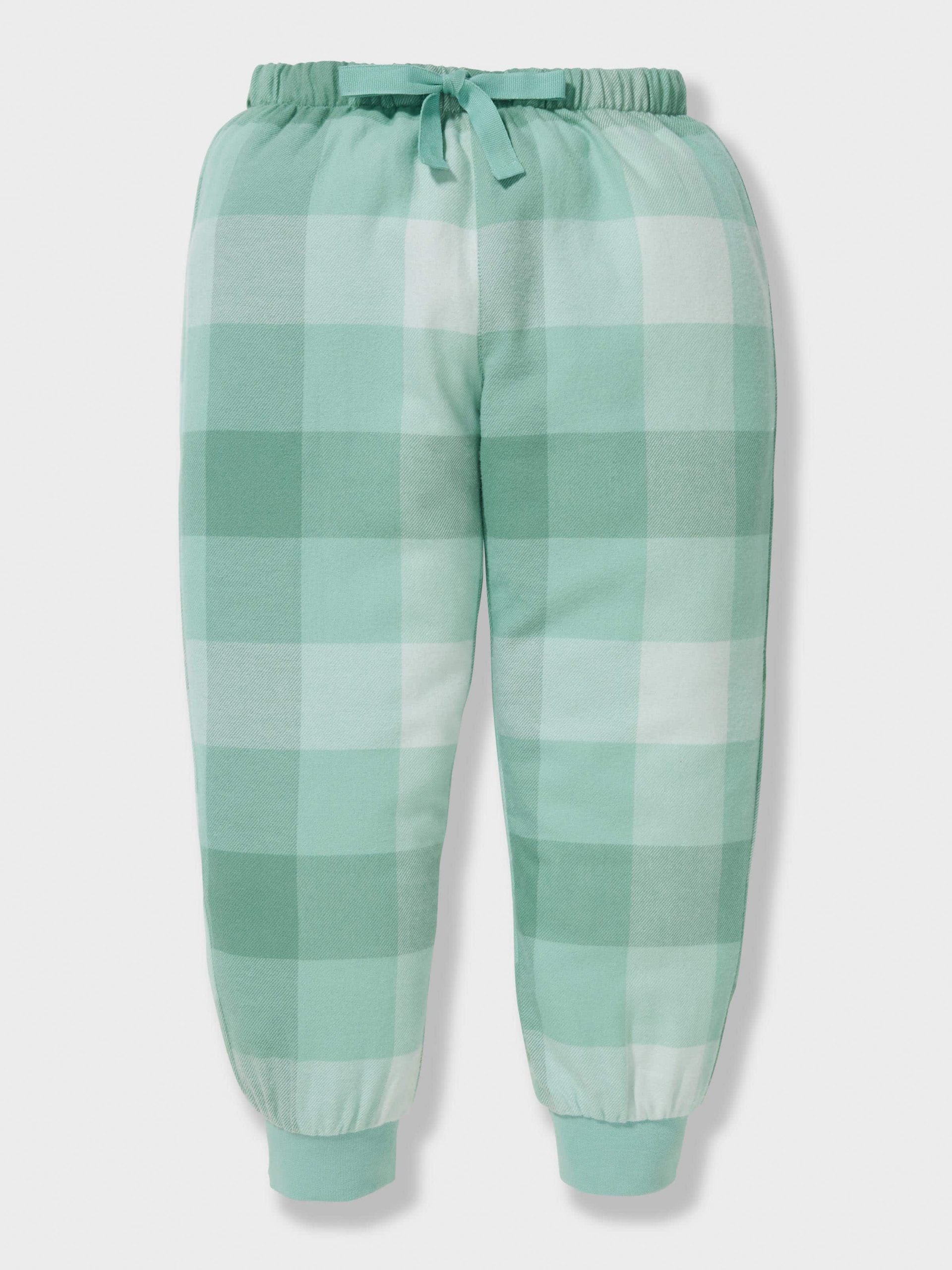 Jnr Boys Heritage Check Pj Set green