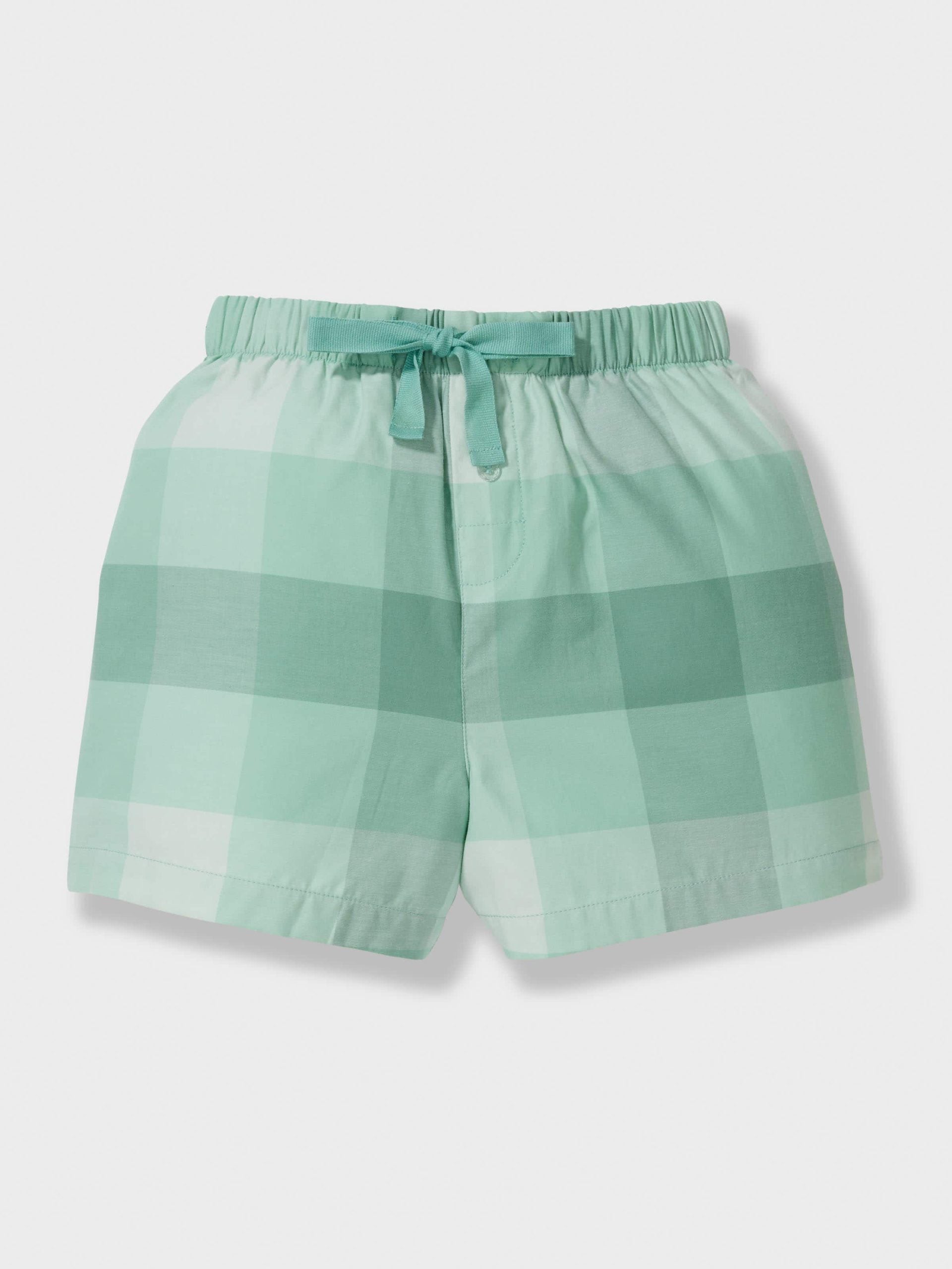 Jnr Boys Heritage Check Short Pj Set green