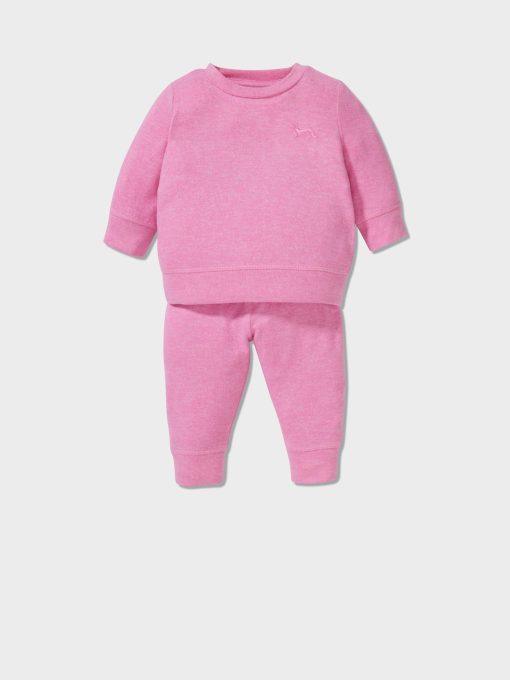 Baby Fuzzy Magenta Pj Set hotpink
