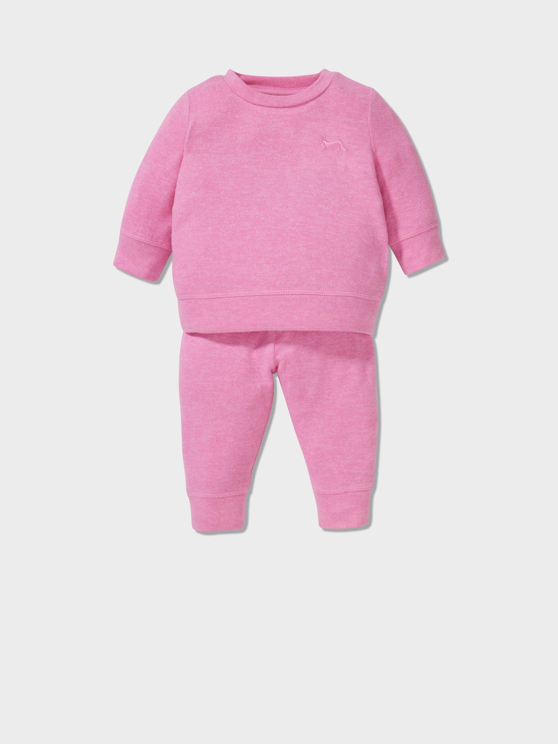 Baby Fuzzy Magenta Pj Set hotpink