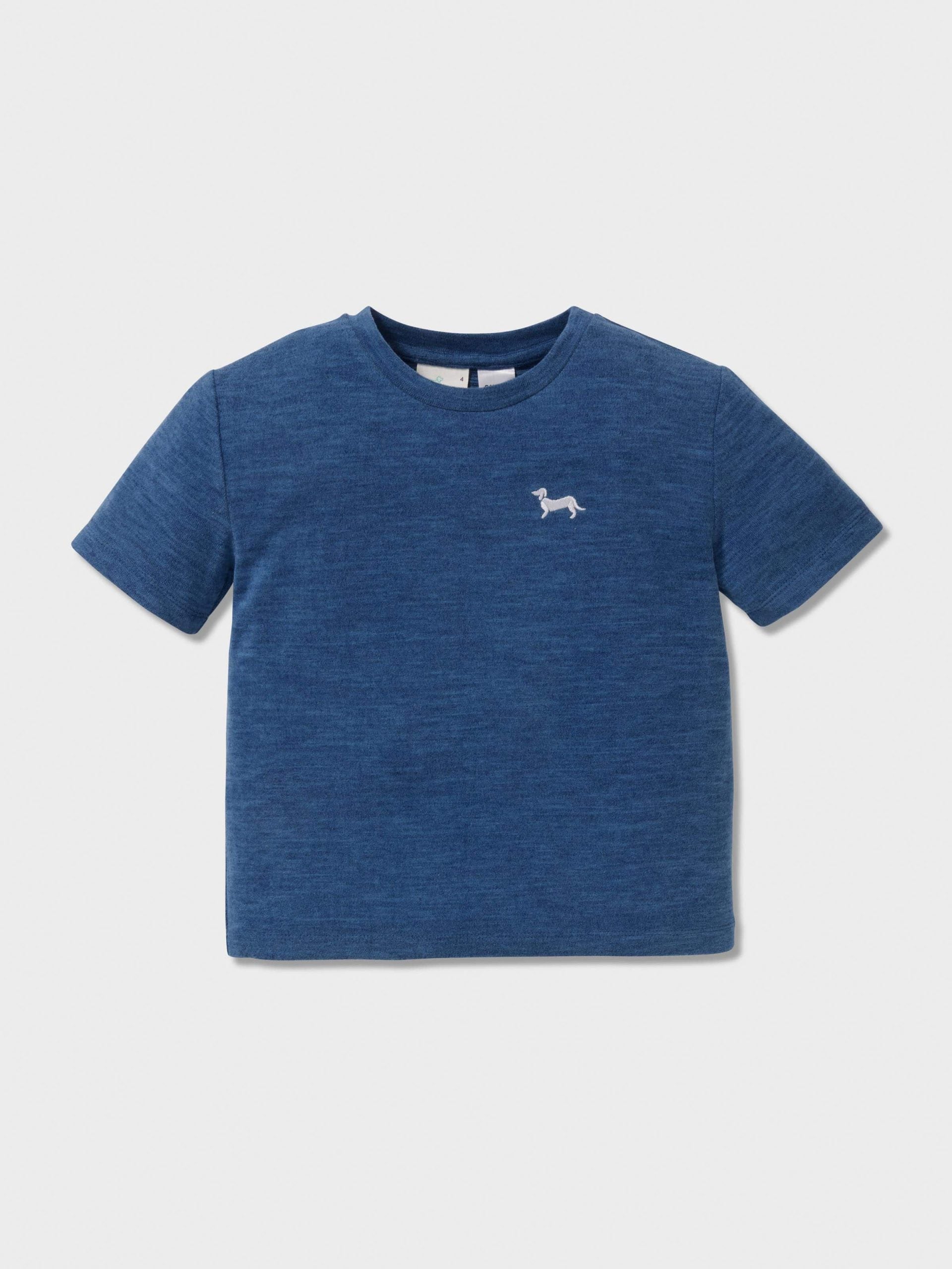 Jnr Boys Fuzzy Blue Short Pj Set blue