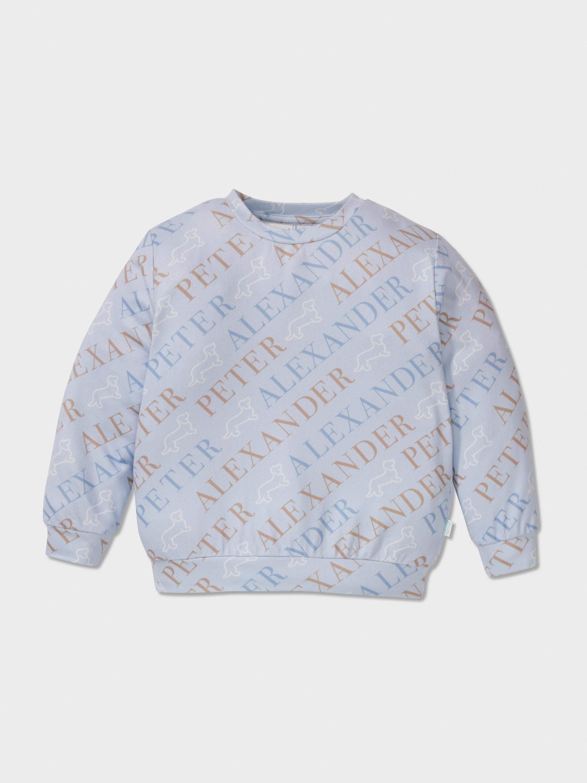 Jnr Boys Heritage Logo Pj Set dustyblue