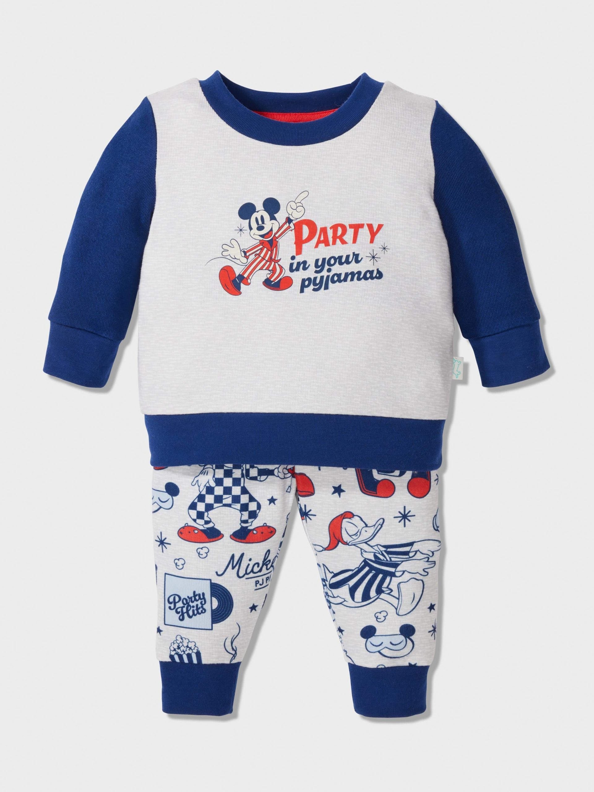 Baby Disney Mickey Long Plush Pj Set Multi