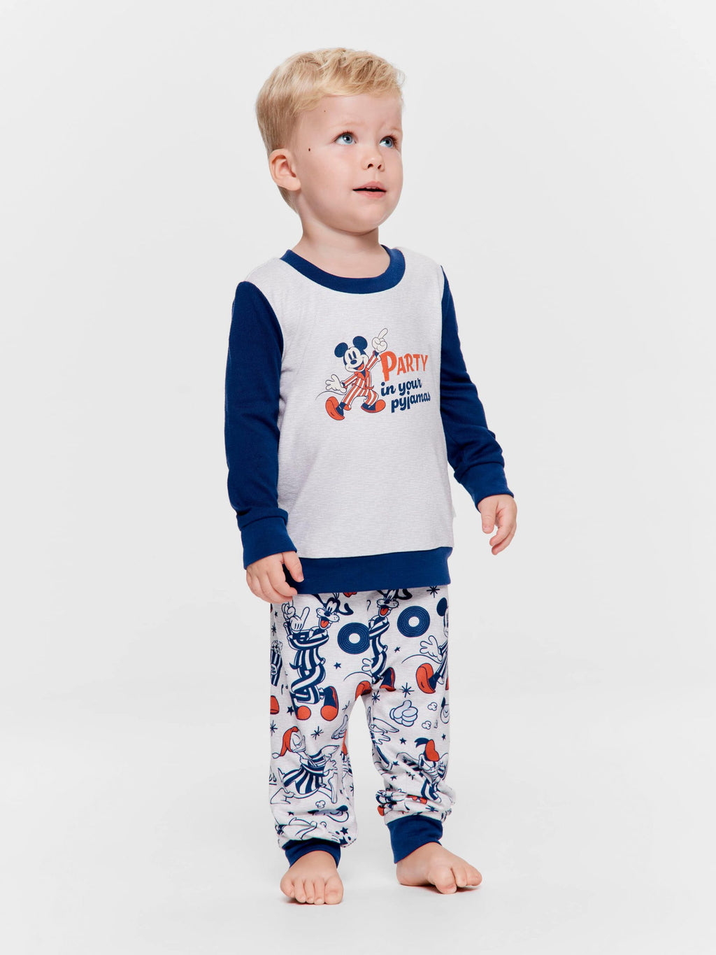 Baby Disney Mickey Long Plush Pj Set Multi