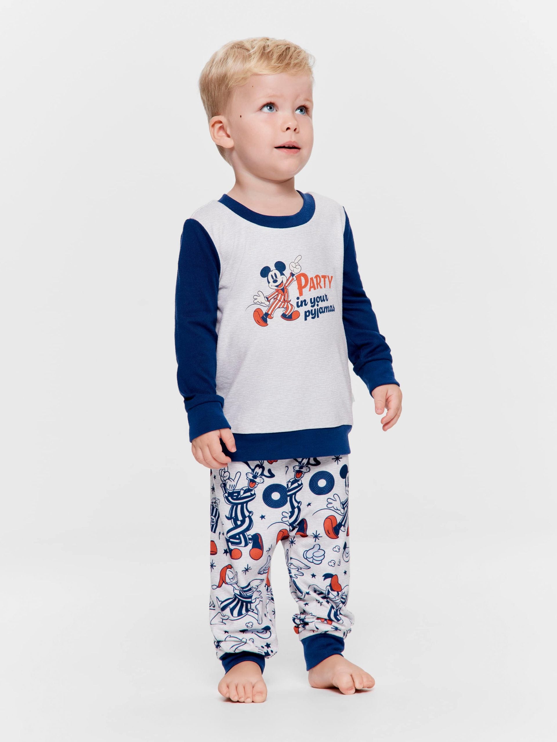 Baby Disney Mickey Long Plush Pj Set Multi