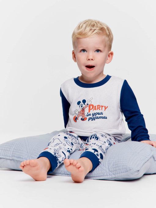 Baby Disney Mickey Long Plush Pj Set Multi