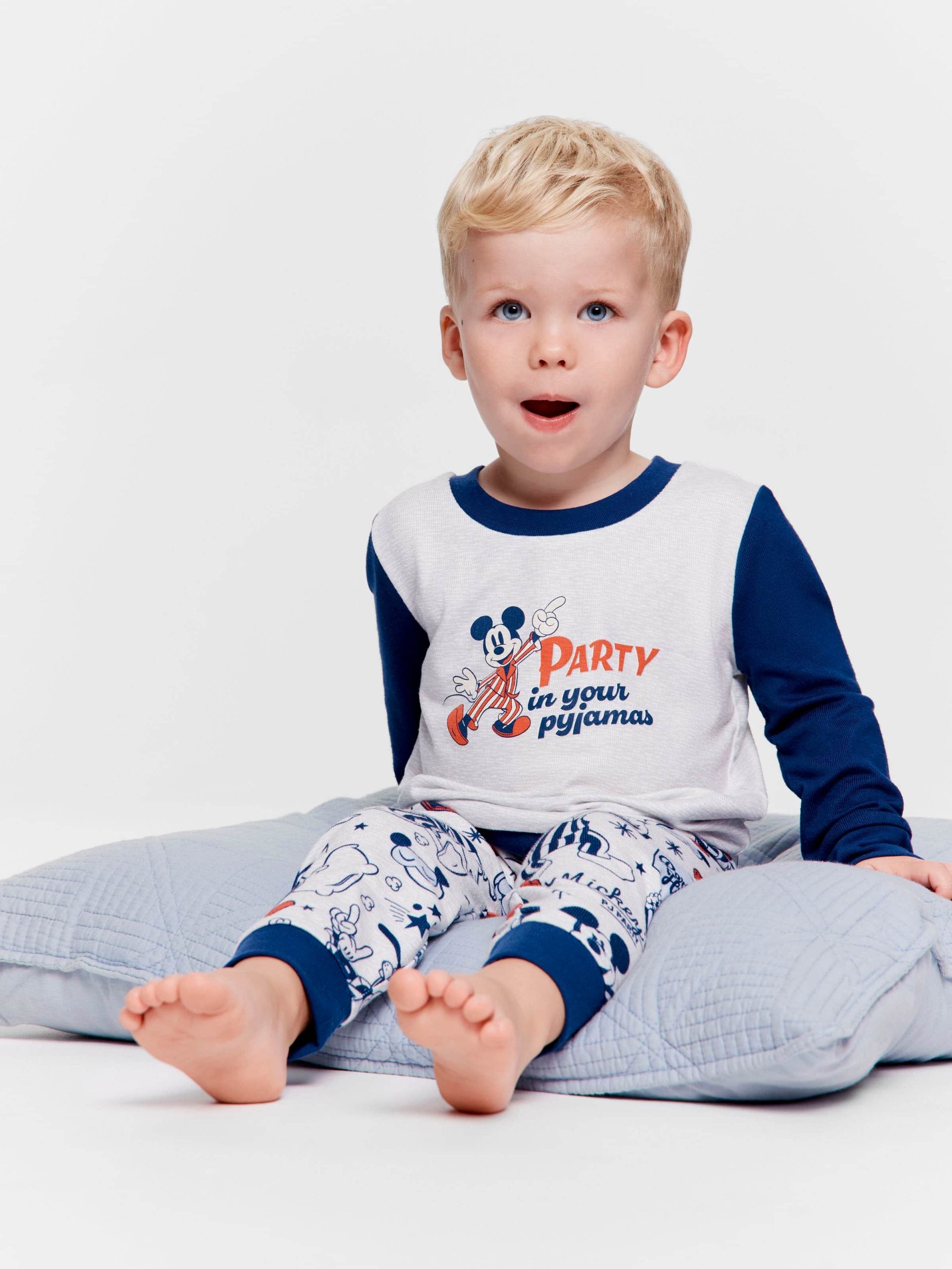 Baby Disney Mickey Long Plush Pj Set Multi